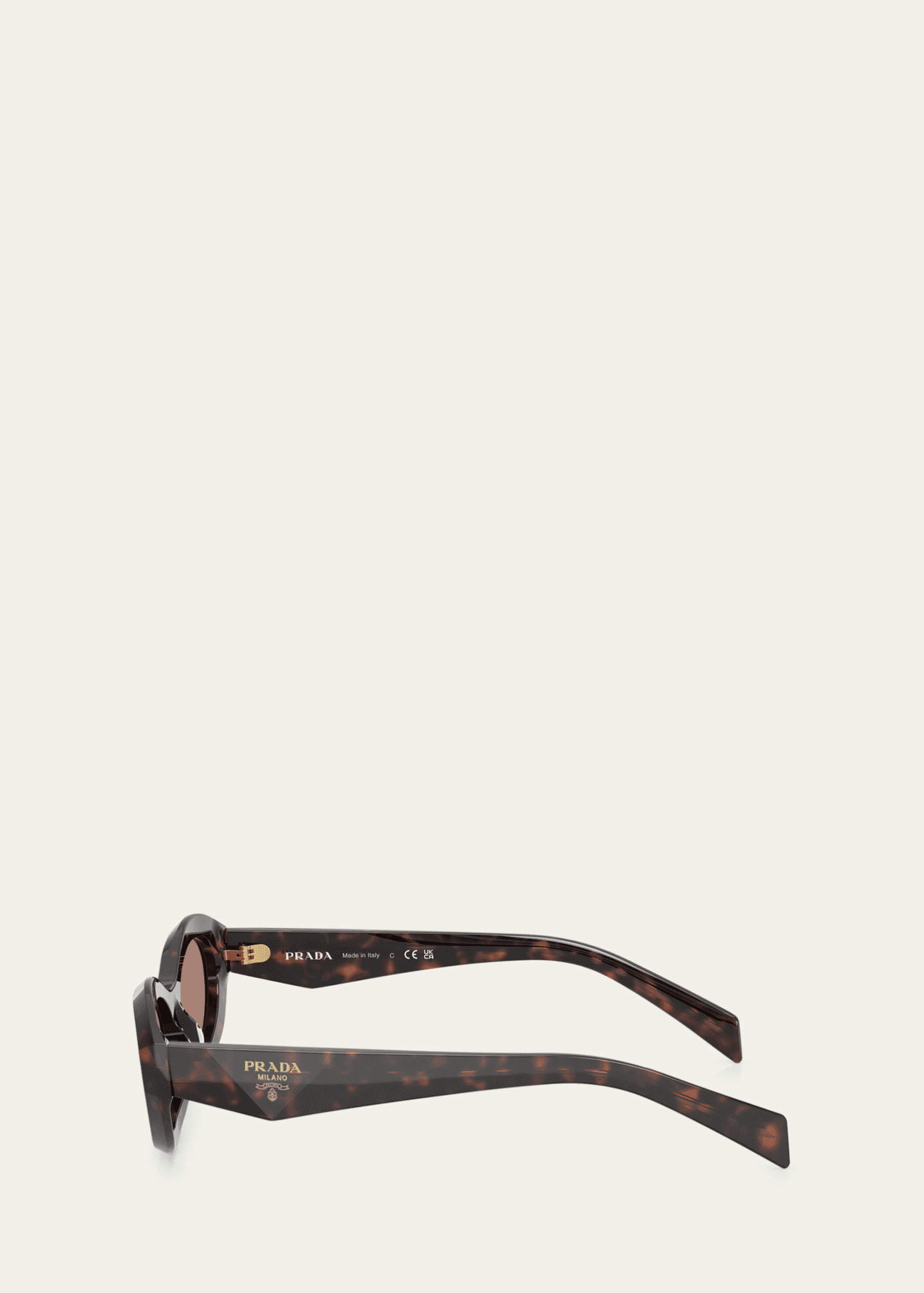 Prada PR 26ZS Beveled Acetate & Plastic Oval Sunglasses Image 3 of 3