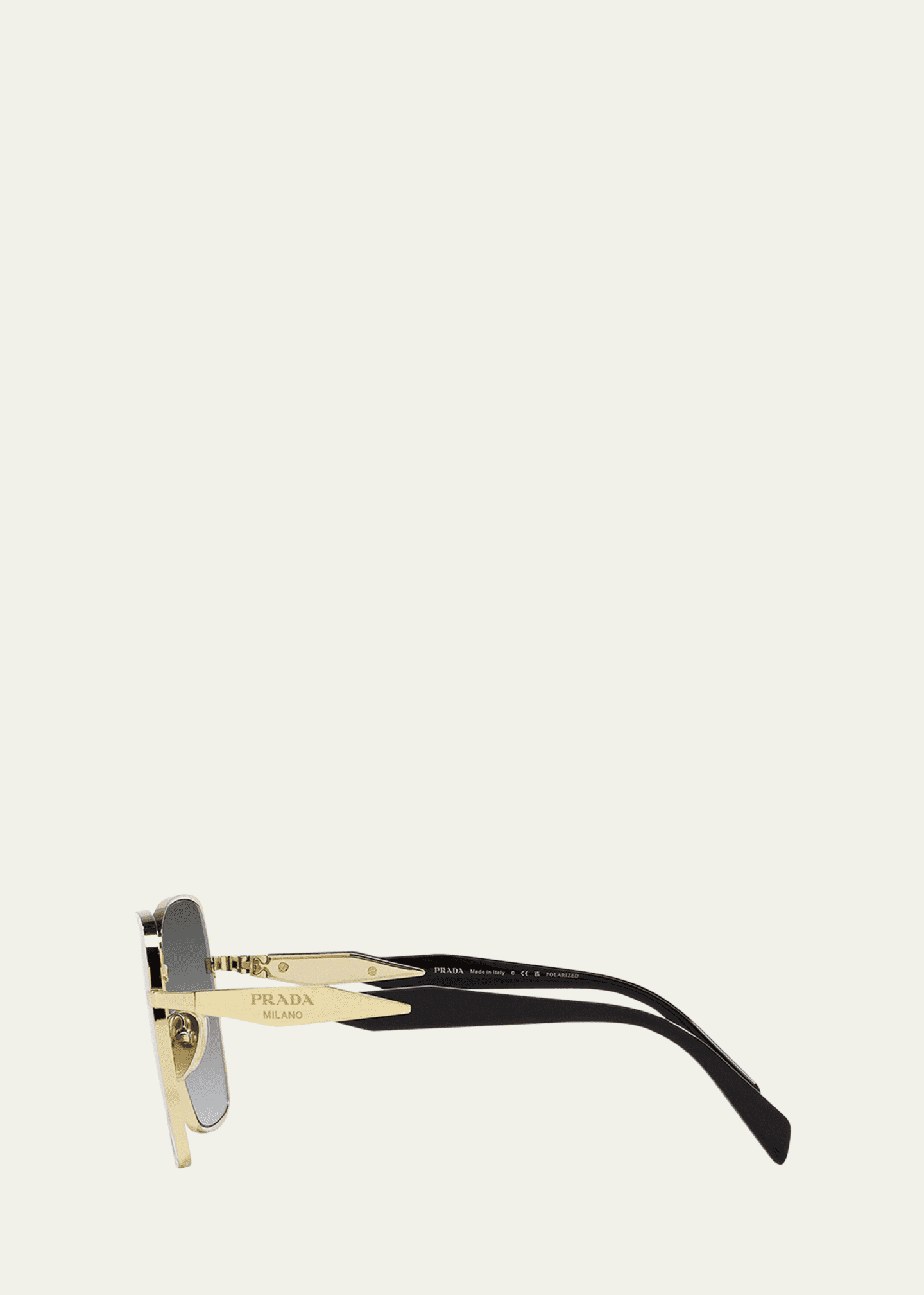 Prada Engraved Logo Square Metal Sunglasses Bergdorf Goodman