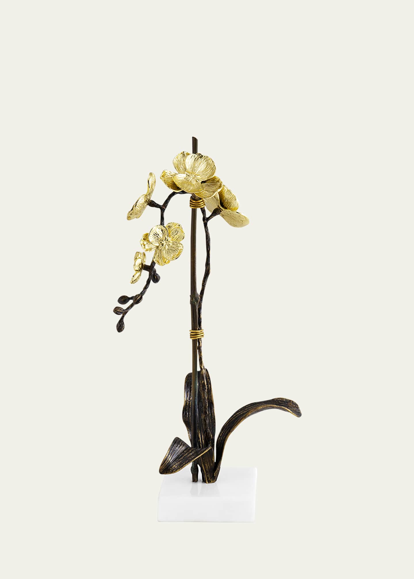 Michael Aram Gold Orchid Small Stem Sculpture Image 3 of 5