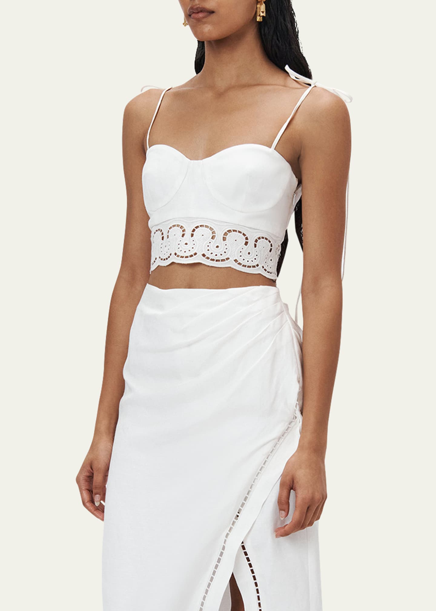 Tie shoulder hotsell bustier top