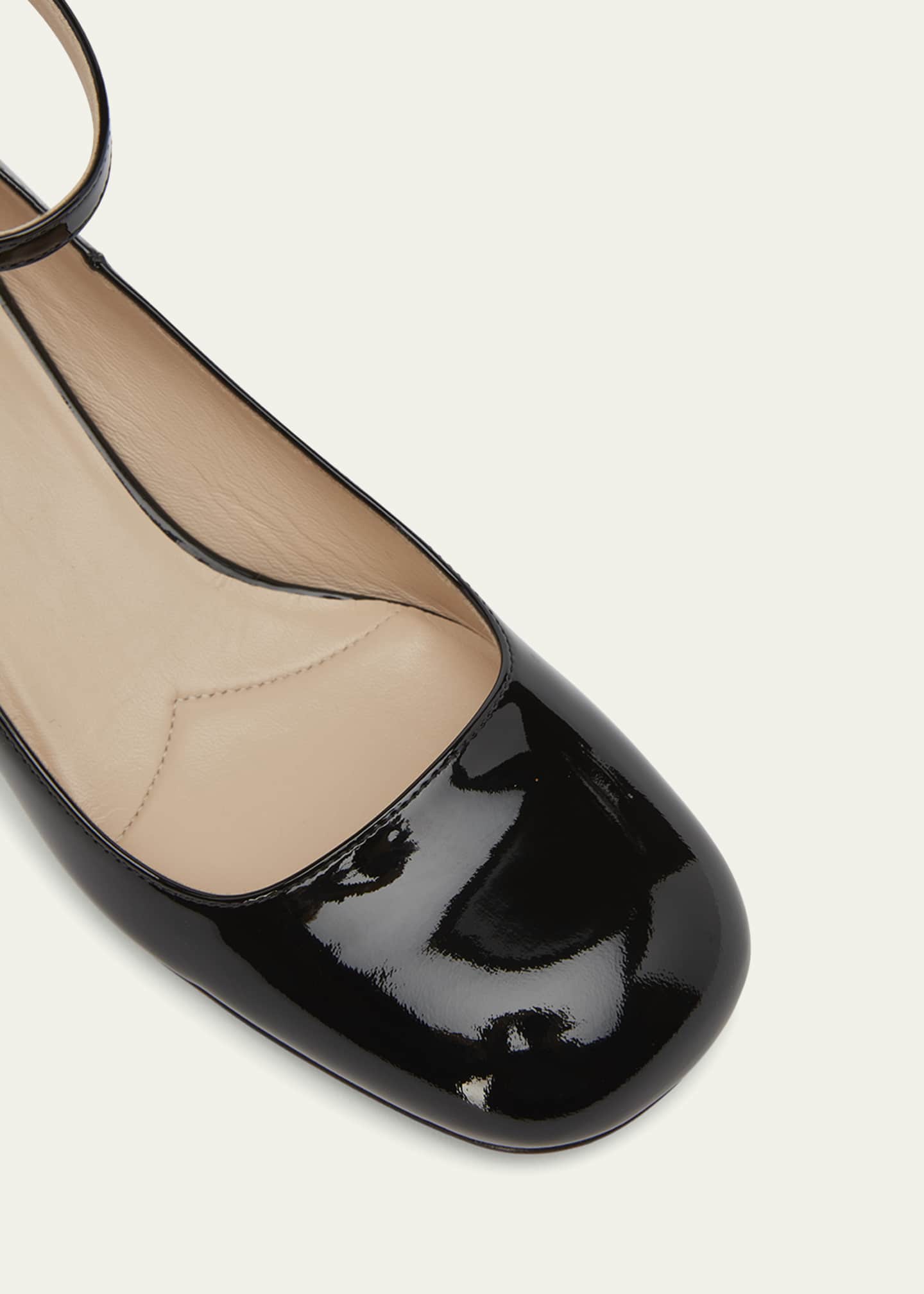 Prada patent leather mary jane pumps hot sale