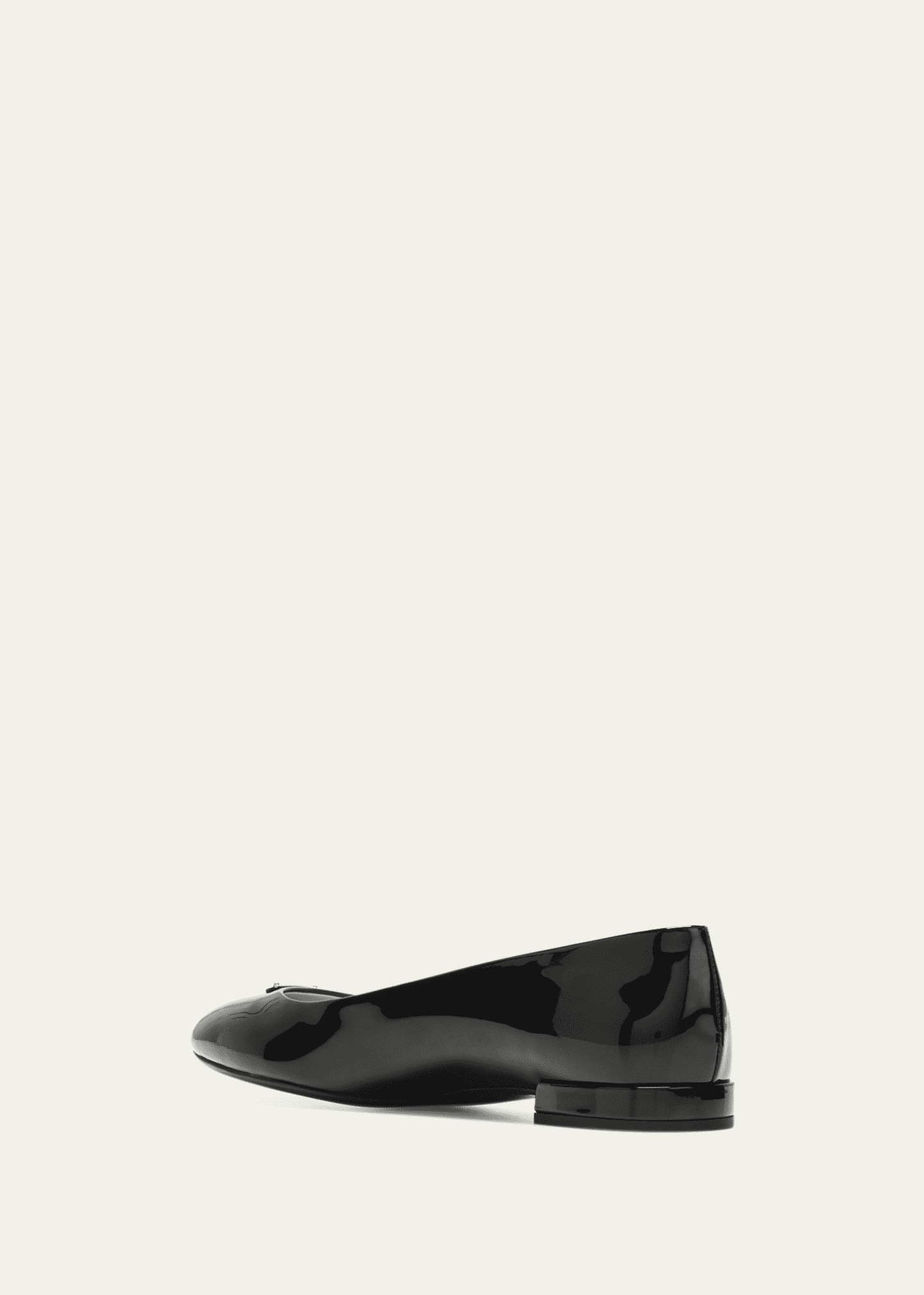 Prada Patent Calfskin Logo Ballerina Flats - Bergdorf Goodman