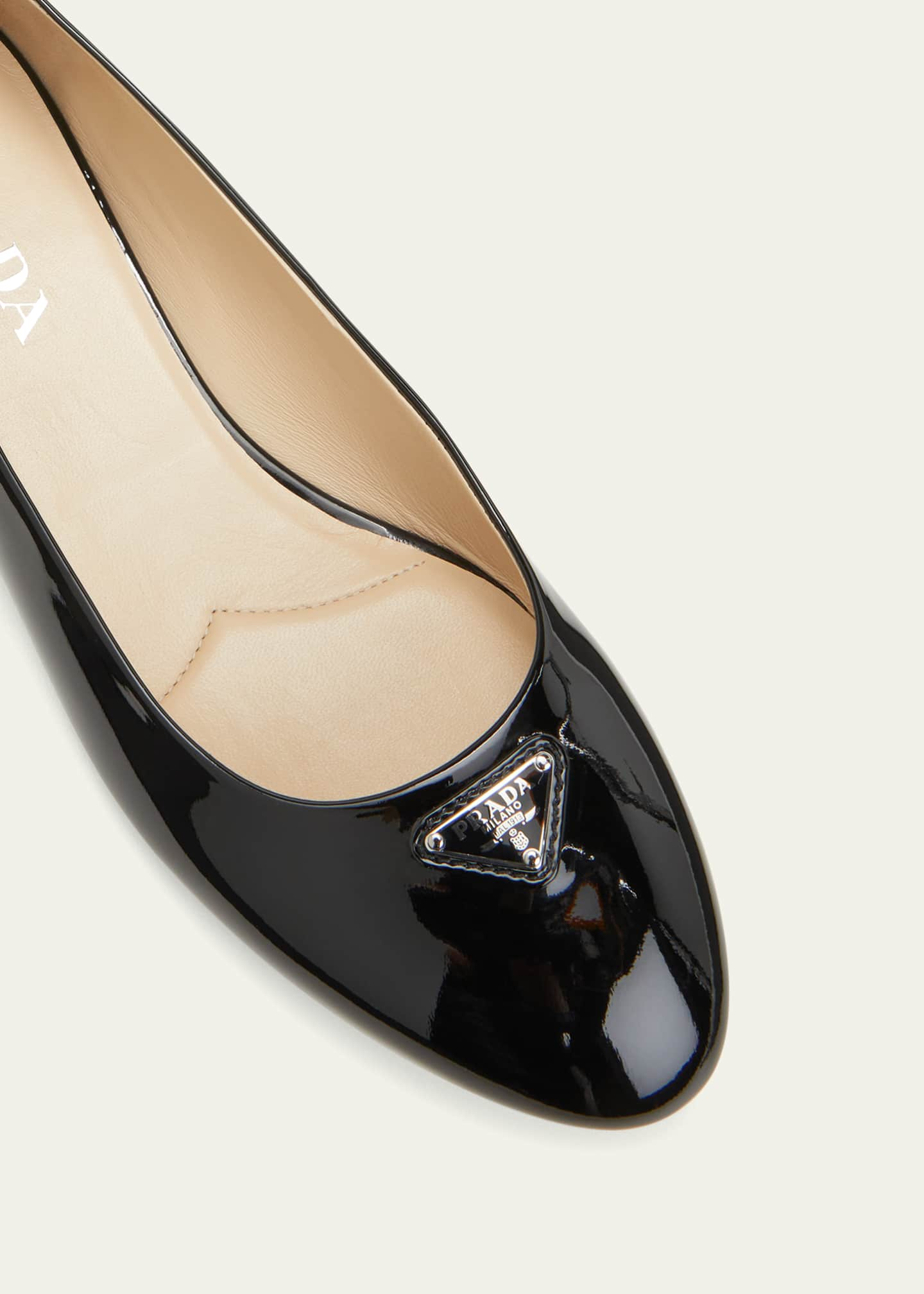 Shop Prada Logo Slingback Ballerina Flats