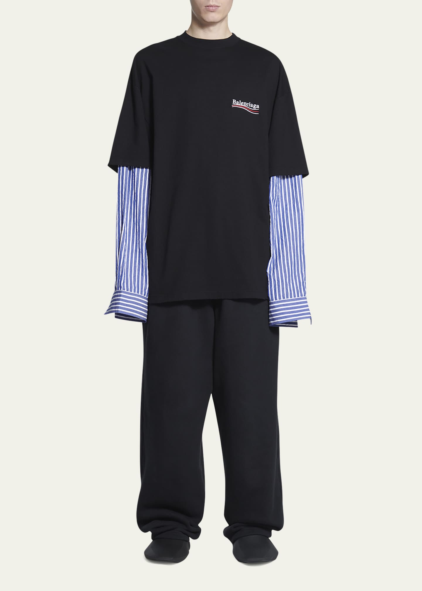 Double shirt balenciaga sales