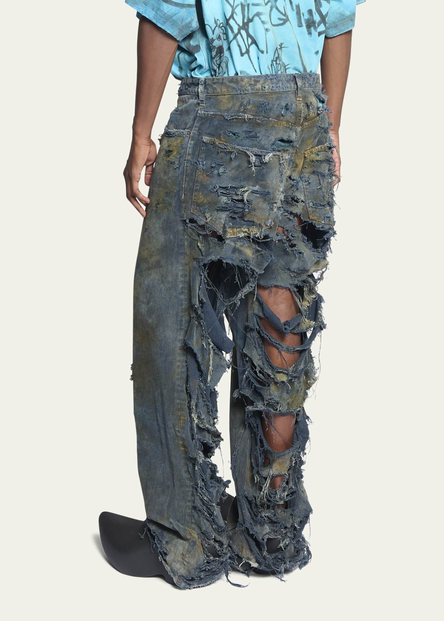 BALENCIAGA 2022ss Destroyed Denim - デニム/ジーンズ