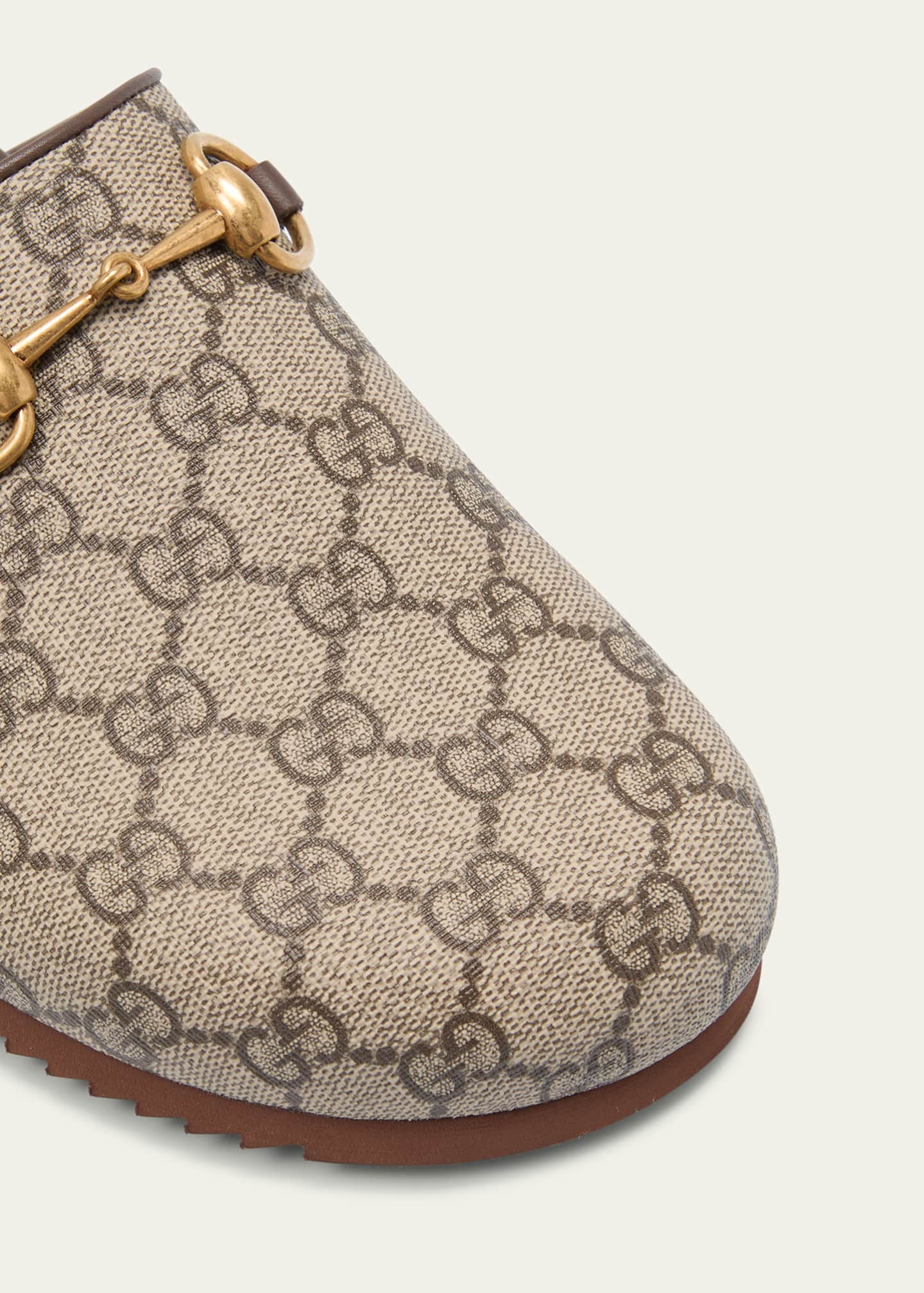 Gucci GG Supreme Horsebit Mules Image 5 of 5