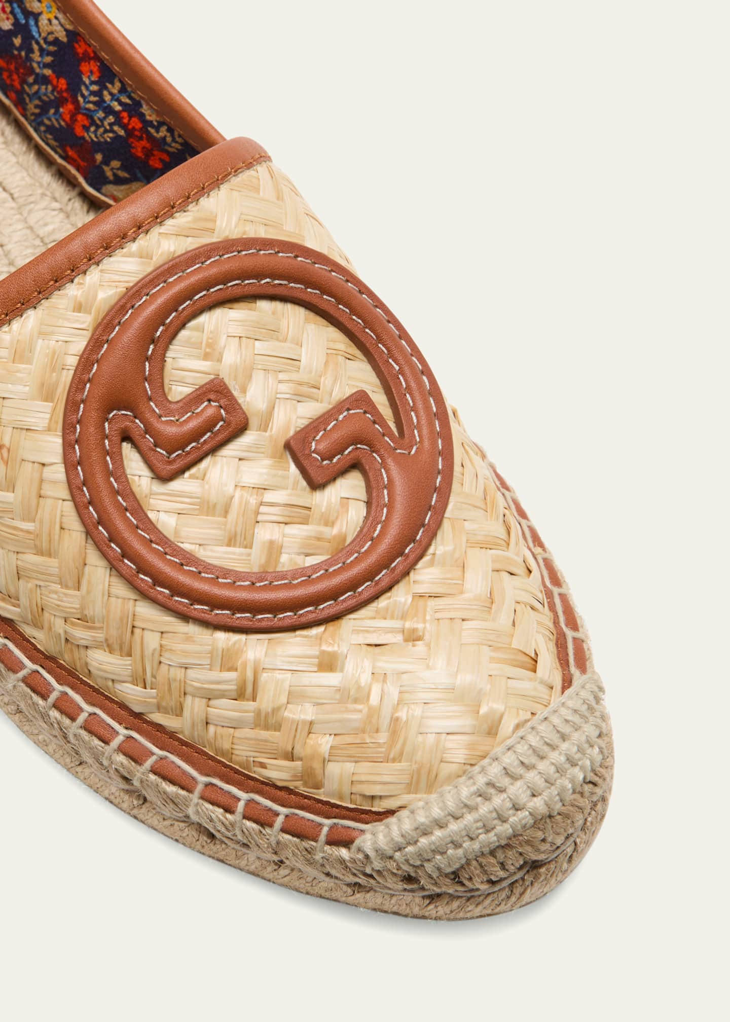 Gucci Adela GG Raffia Espadrilles