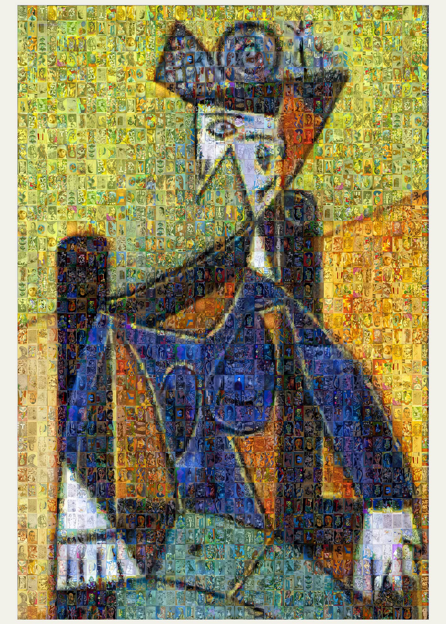 Contemporary Art Projects USA "Woman Sitting in a Chair" Mosaic Photography by Leo DiTomasso