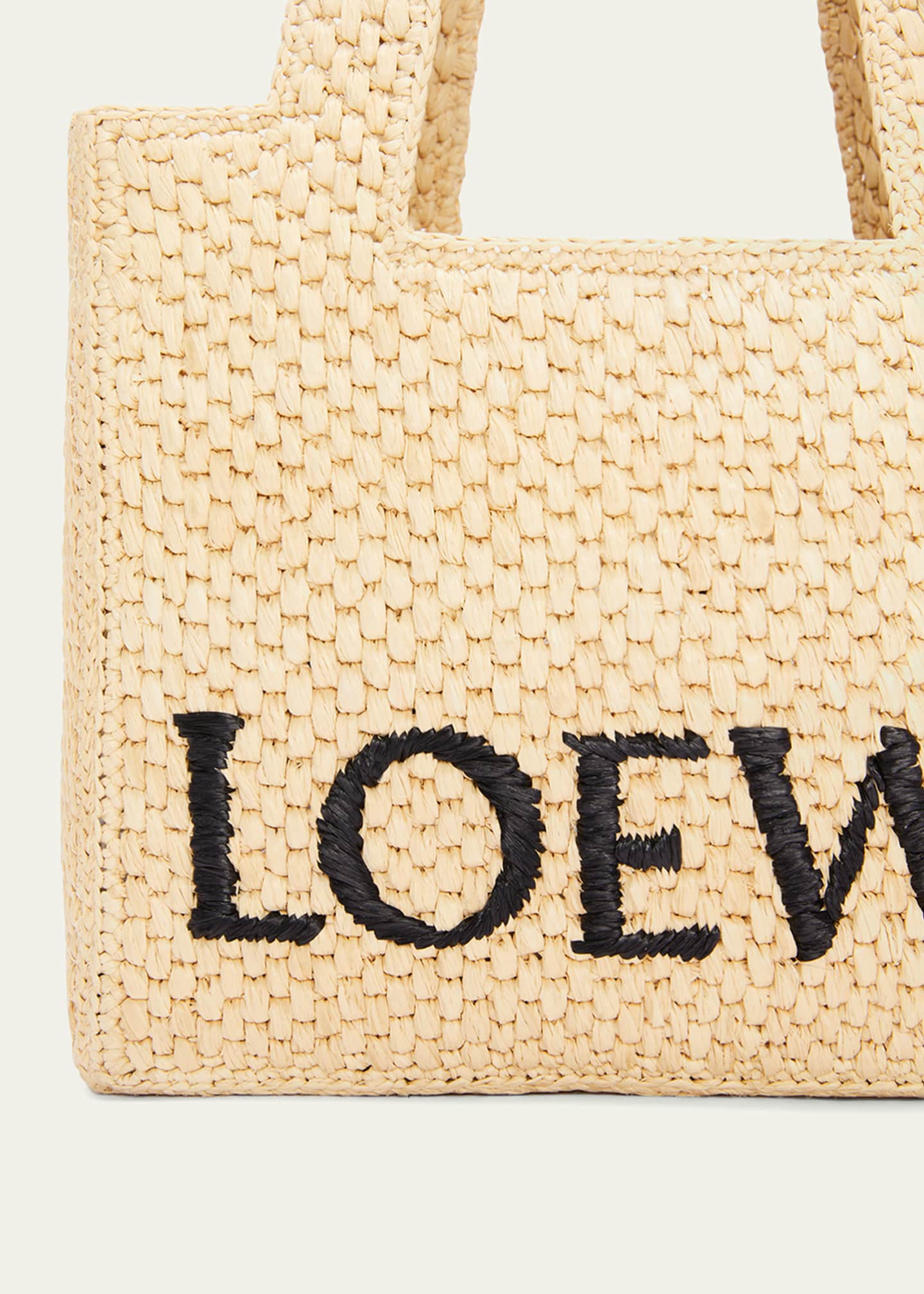 LOEWE シリアルナンバー入り アートブック paula's house Loewe x Paula's Ibiza Font Tote Small Bag in Raffia