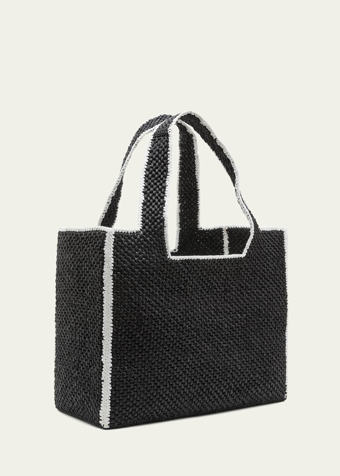 Loewe x Paula's Ibiza Large Bicolor Raffia Tote Bag