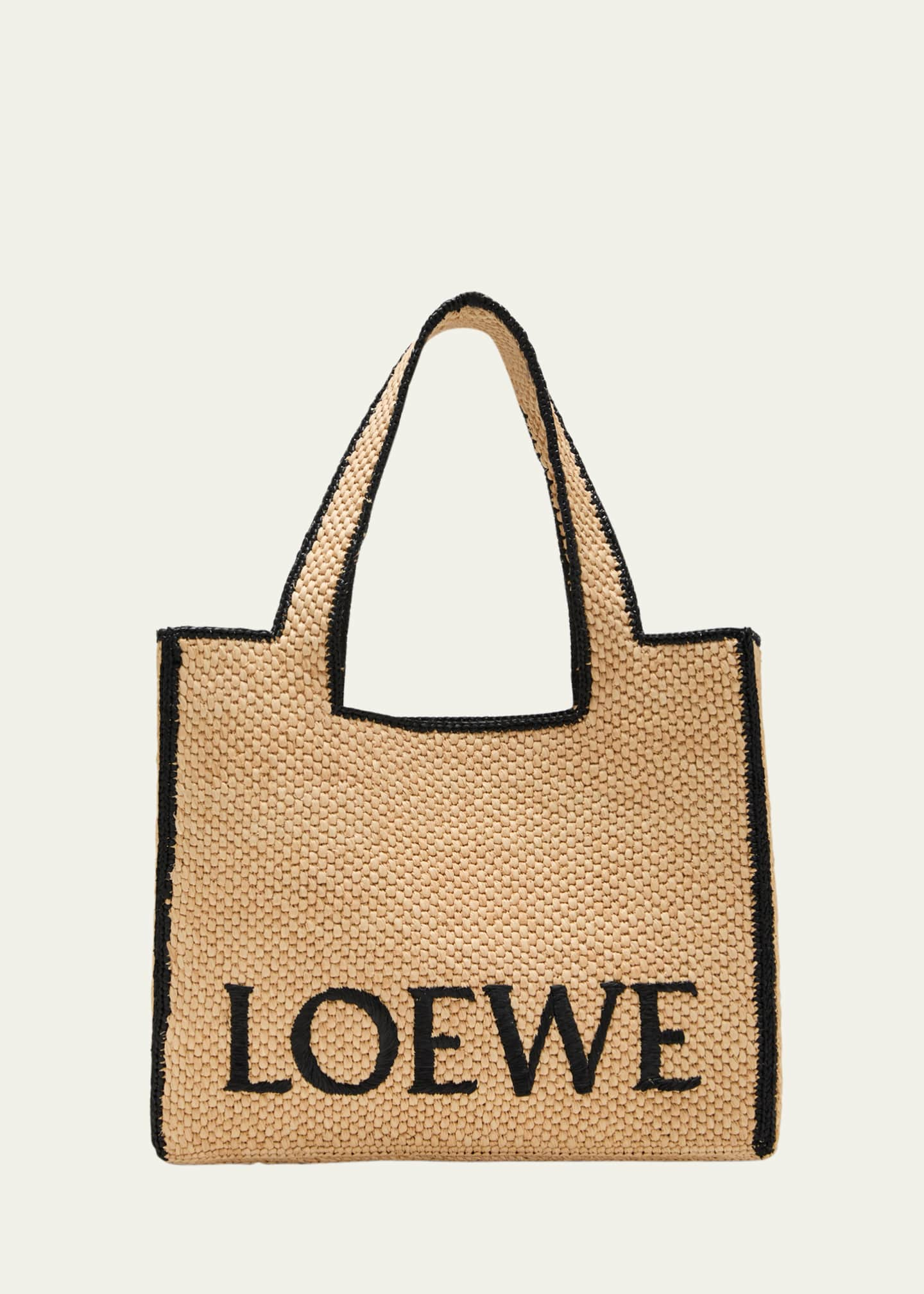 Loewe x Paula's Ibiza Large Font Tote Bag - Black - One Size