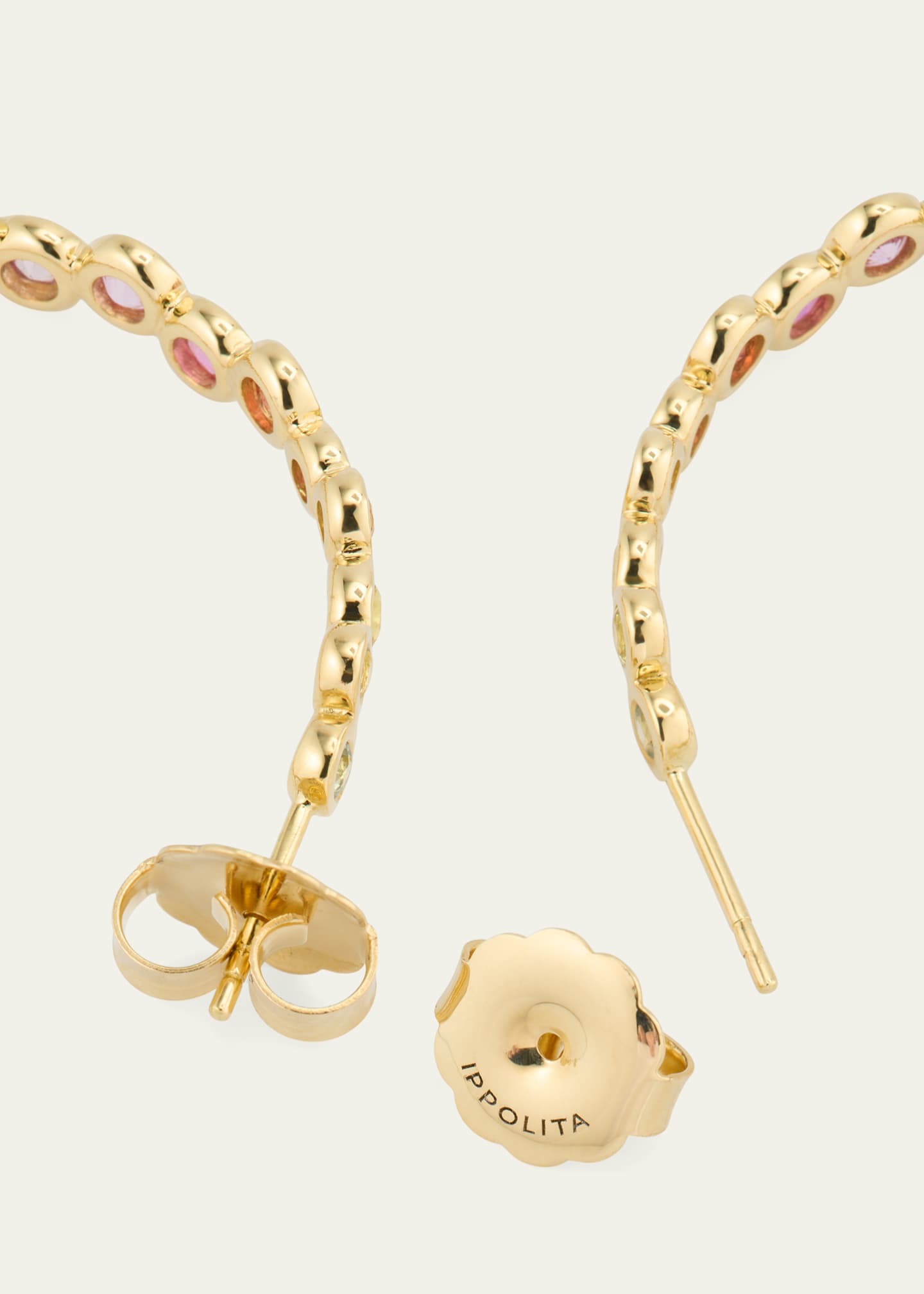 Ippolita 18K Starlet Hoop Earrings in Sapphire Rainbow Image 4 of 4