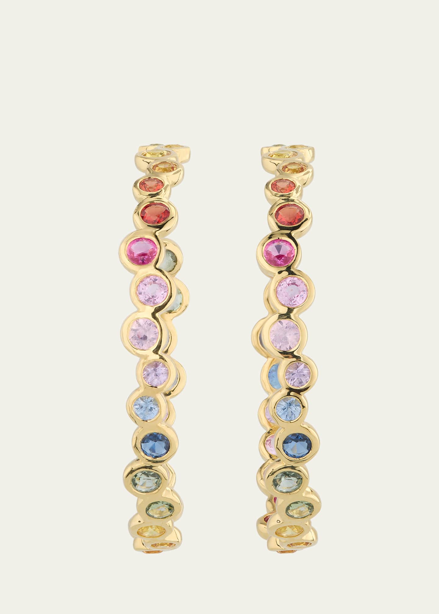 Ippolita 18K Starlet Hoop Earrings in Sapphire Rainbow Image 1 of 4