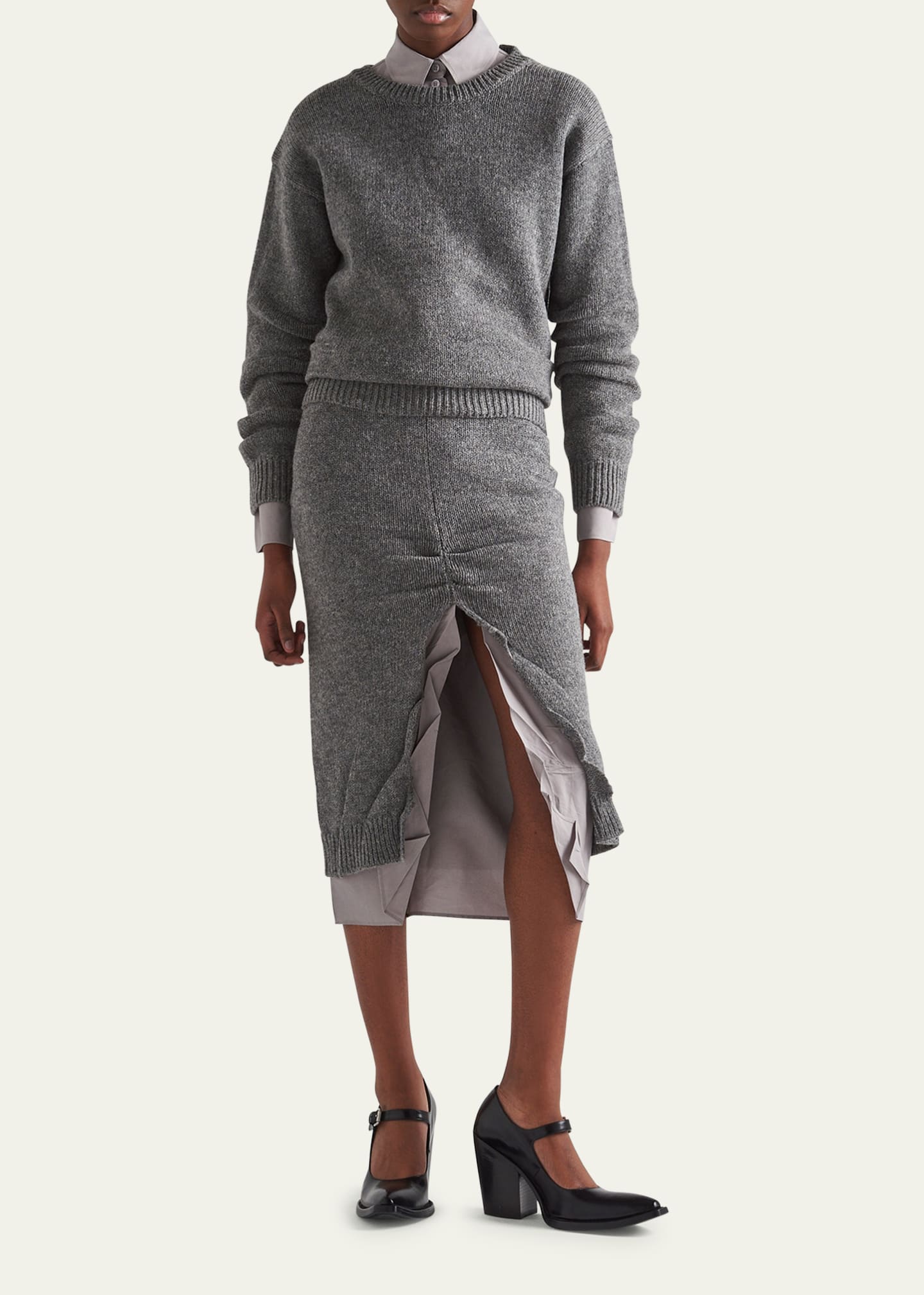 Prada Open Back Cashmere Blend Sweater Image 2 of 4