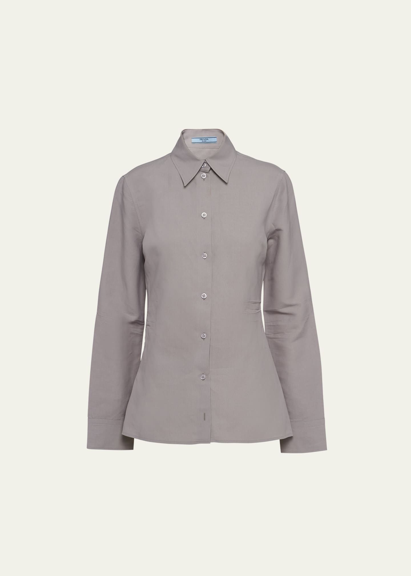 Prada Slim Button-Down Paper Shirt Image 1 of 4