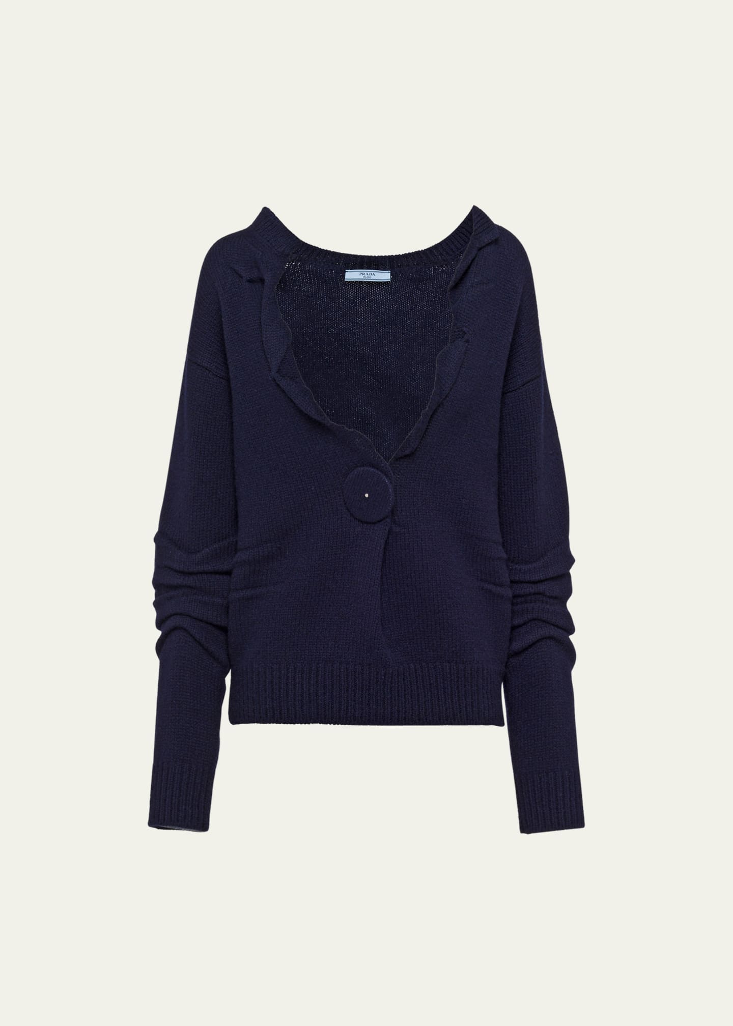 Prada One-Button Wool Sweater Image 1 of 4