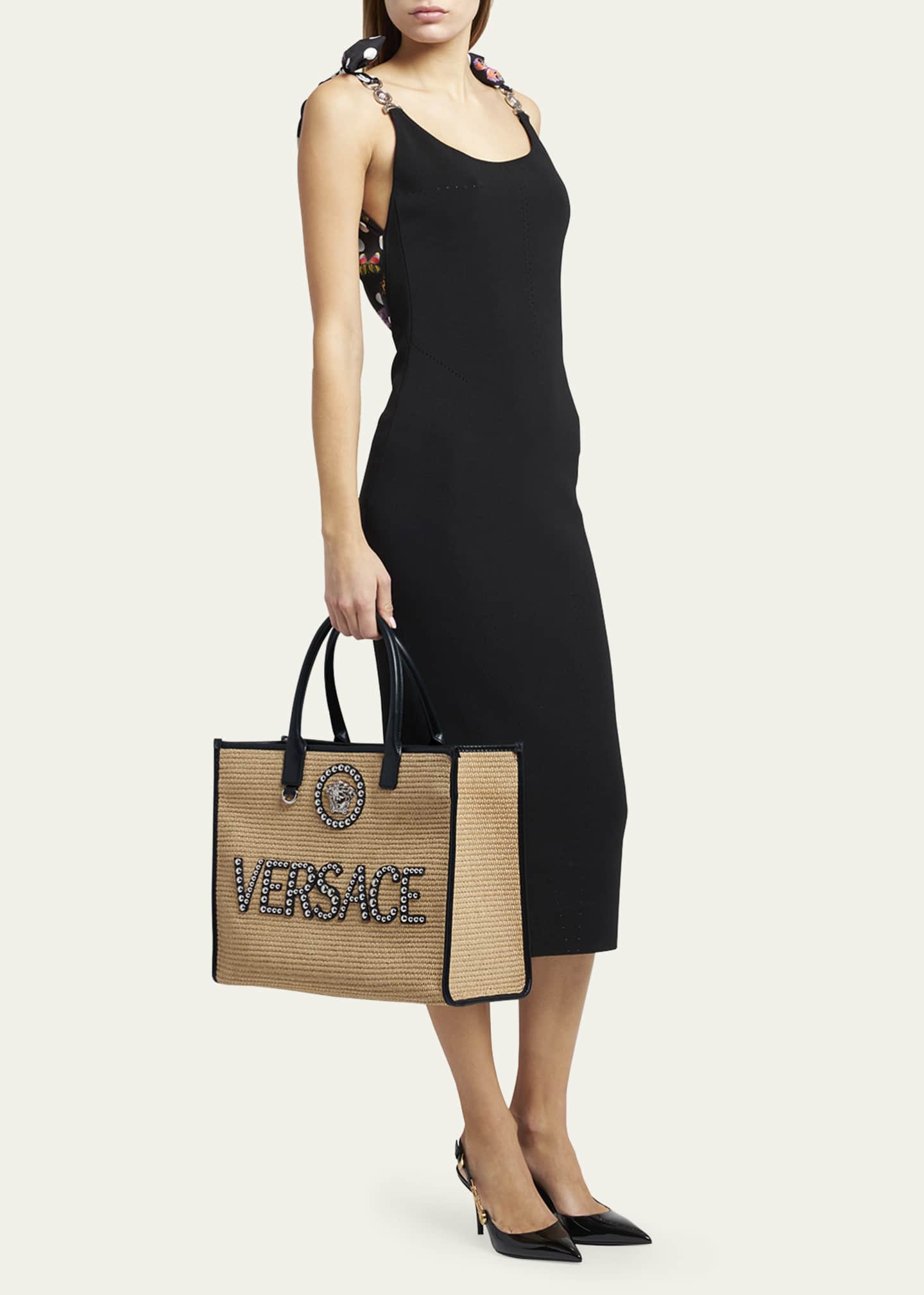 Versace Large La Medusa Embellished Tote Bag - Farfetch