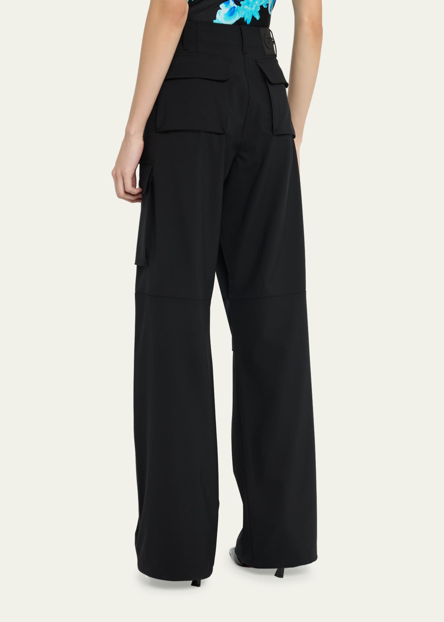 Women's Brushed Suiting Tailored Cargo Wide Leg Pant, Women's Clearance