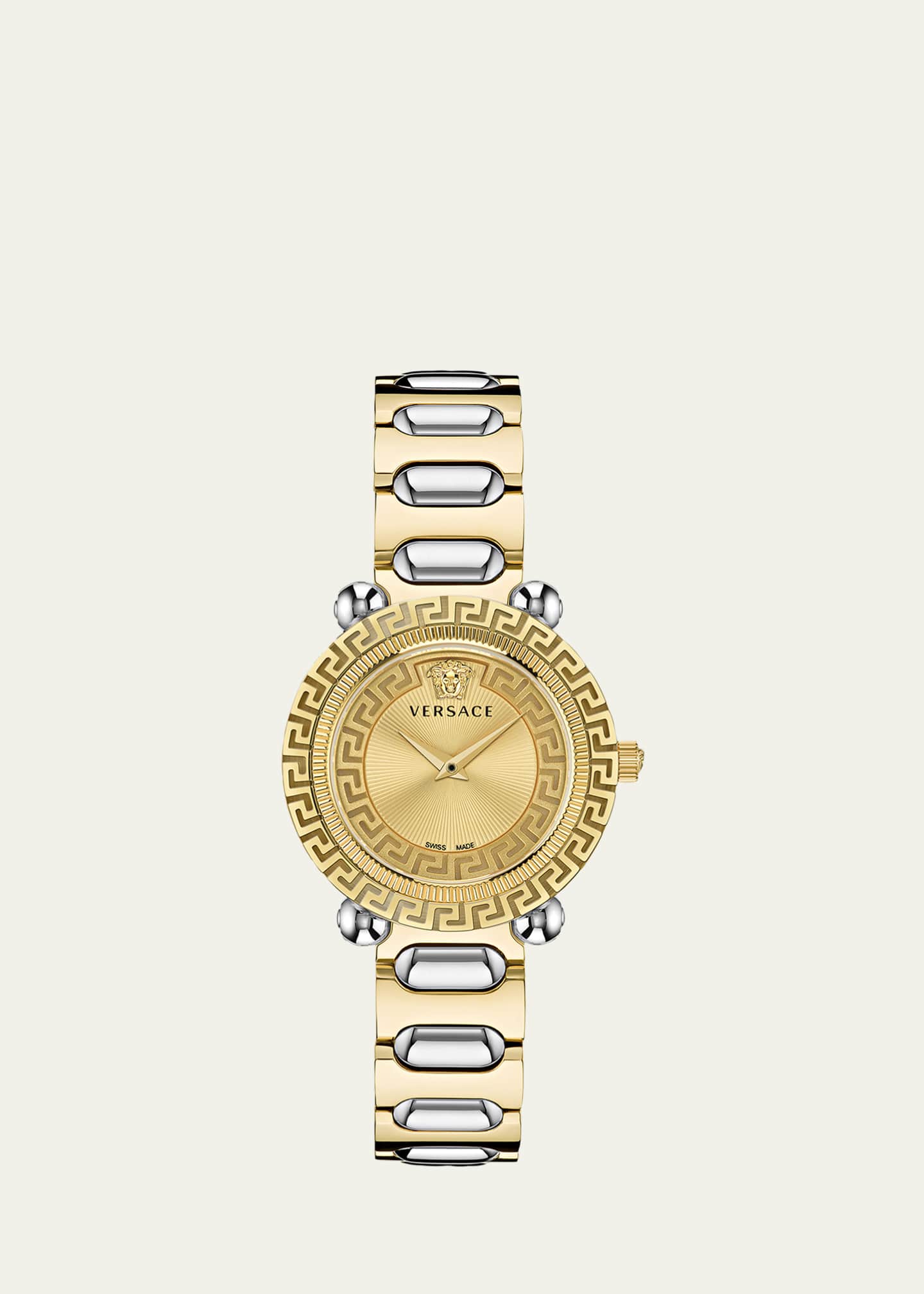 Versace 35mm Greca Twist Watch with Bracelet Strap, Two-Tone Image 1 of 3
