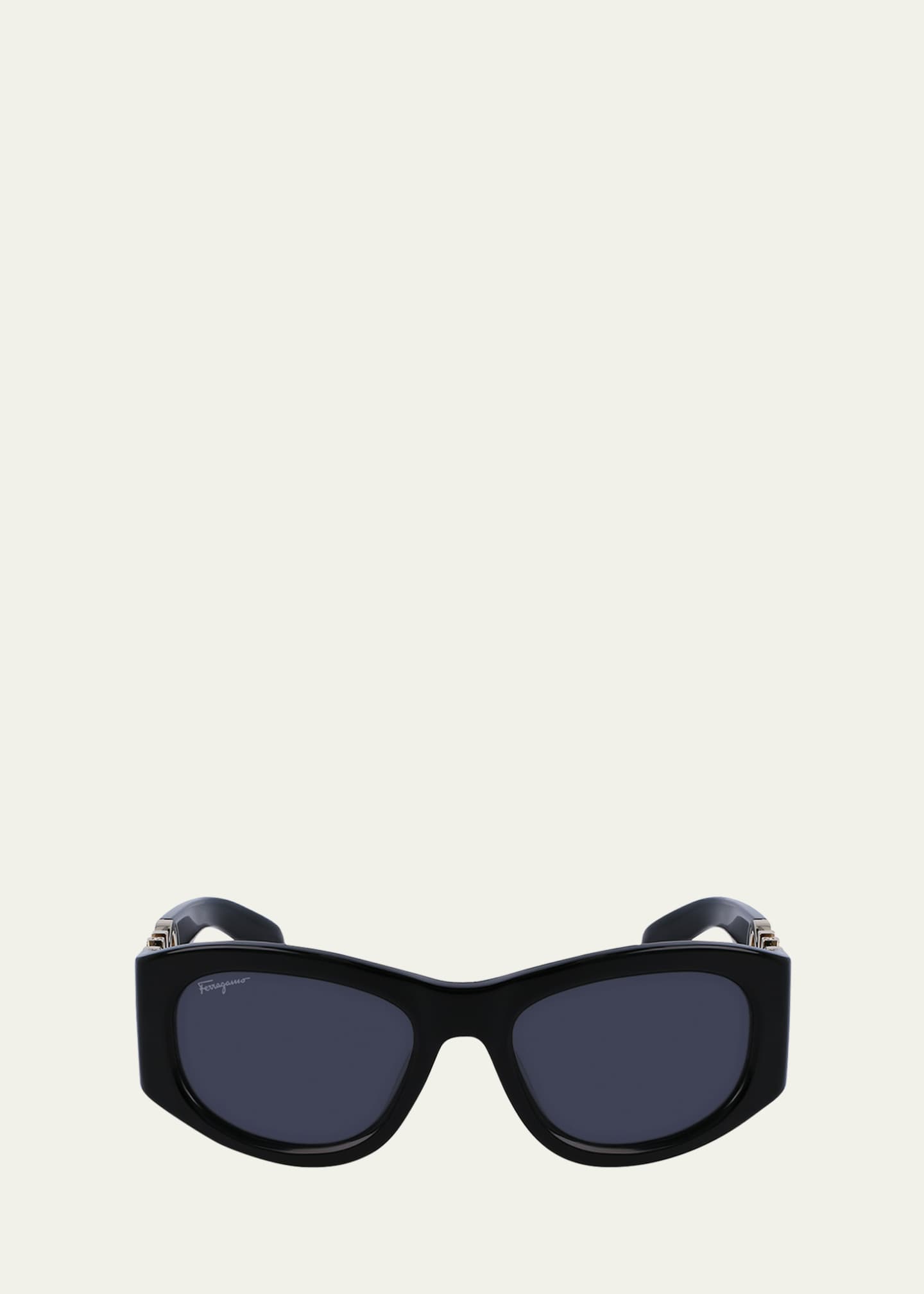Ferragamo Gancini Round Acetate Sunglasses - Bergdorf Goodman