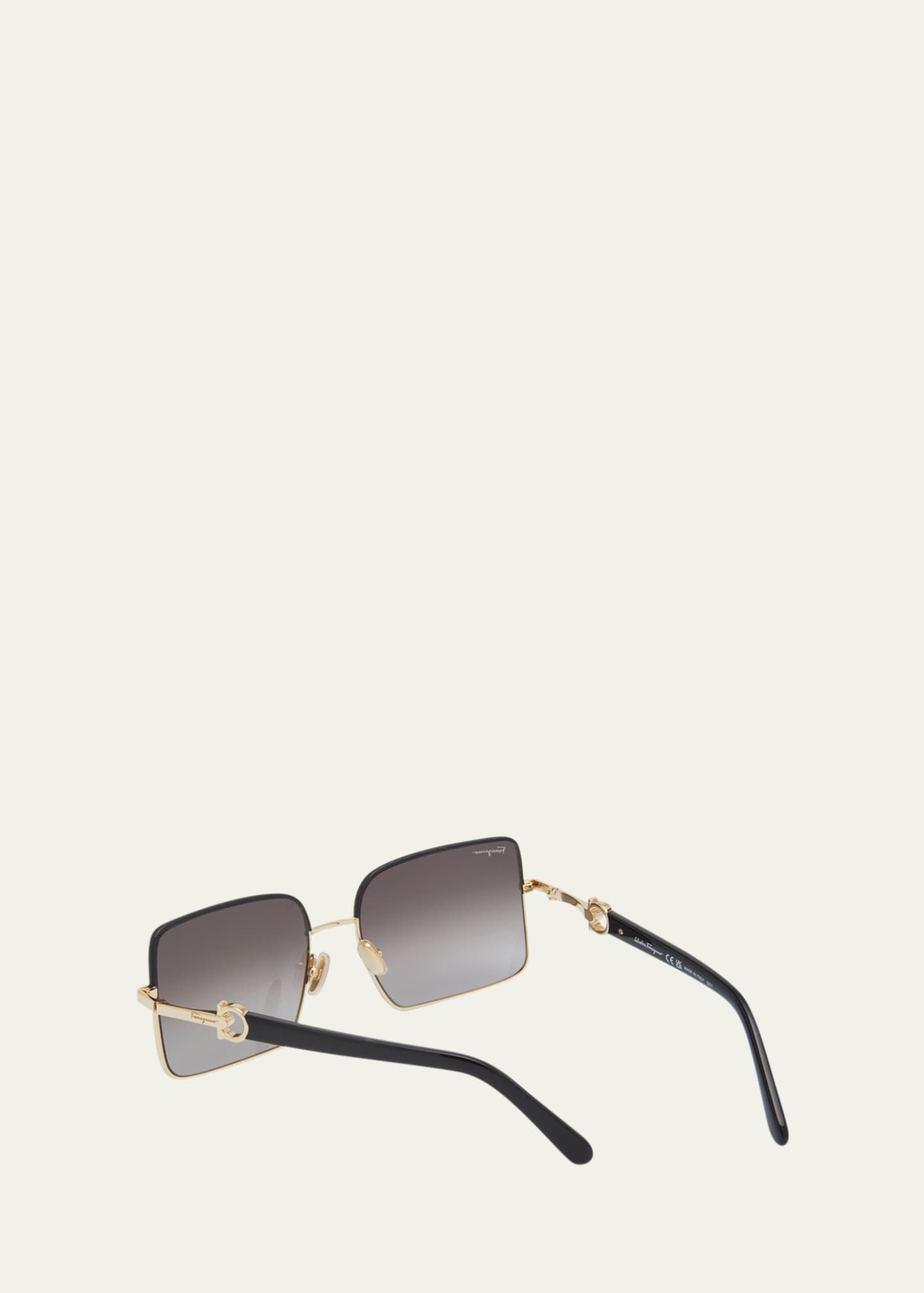 Ferragamo Gancio Square Mixed-Media Sunglasses Image 3 of 5