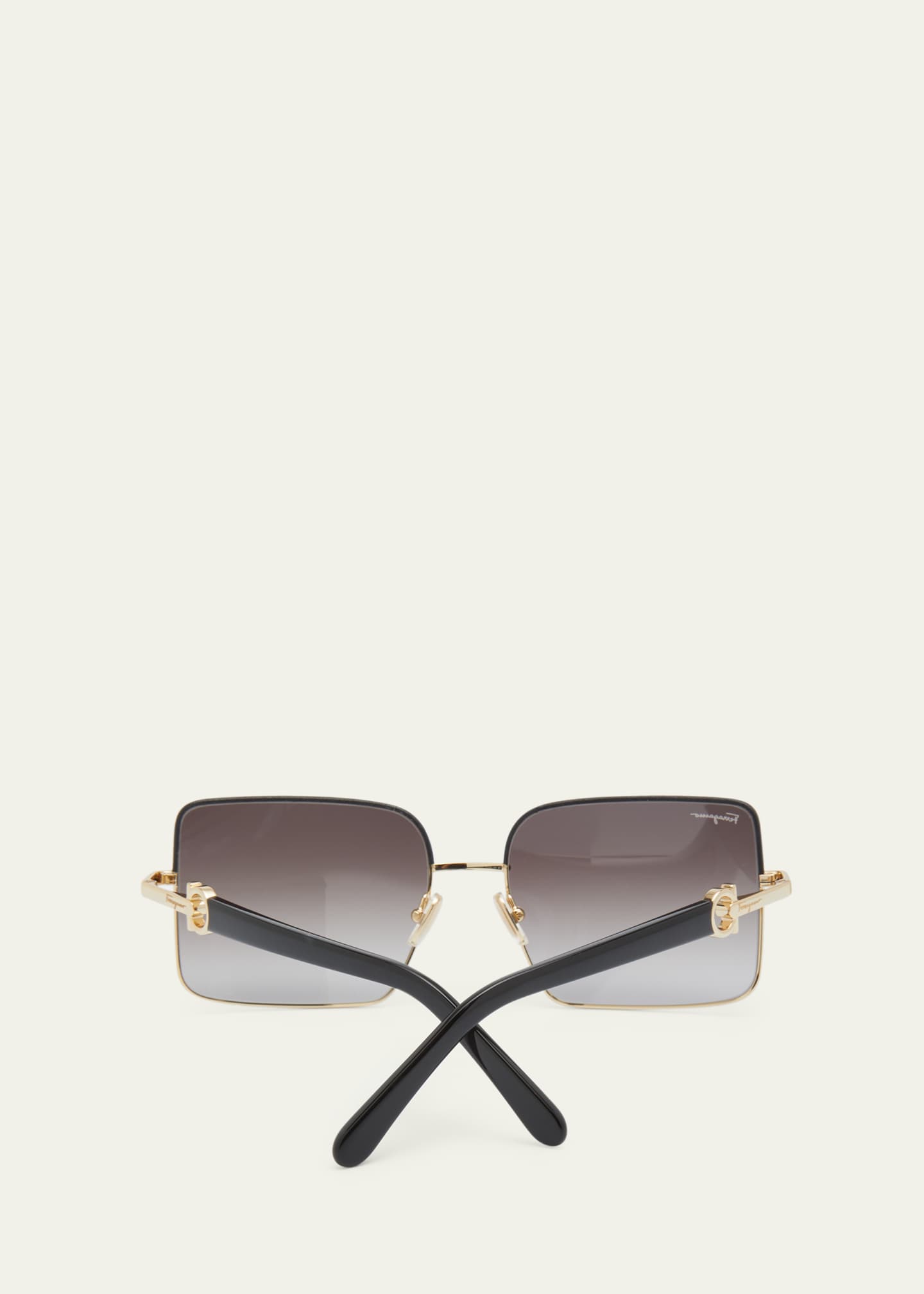 Ferragamo Gancio Square Mixed-Media Sunglasses Image 4 of 5