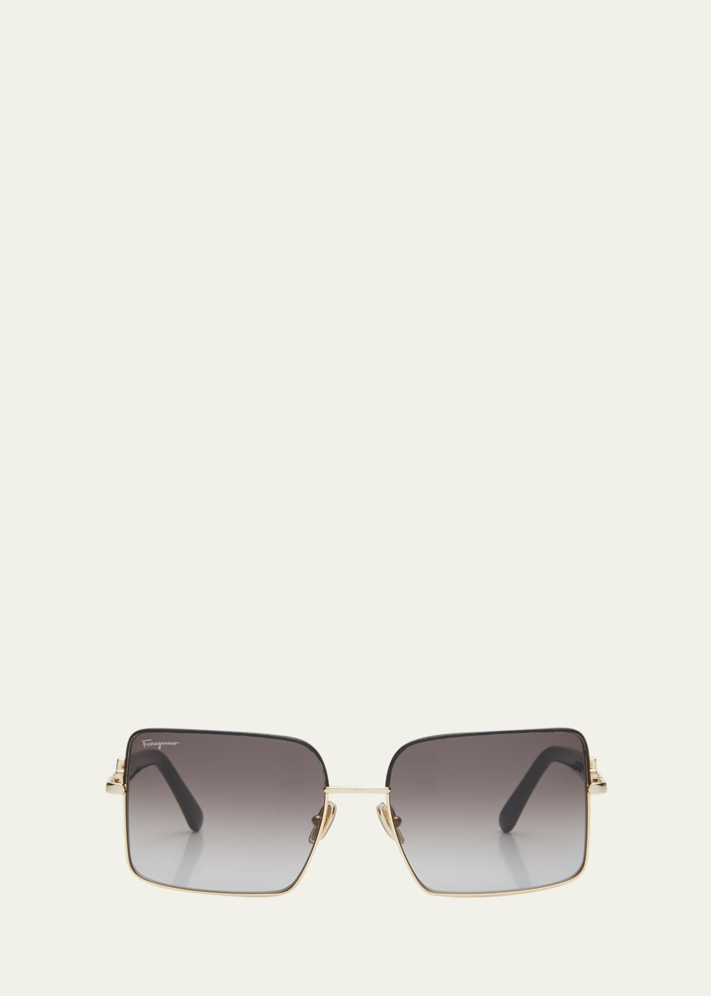 Ferragamo Gancio Square Mixed-Media Sunglasses Image 1 of 5