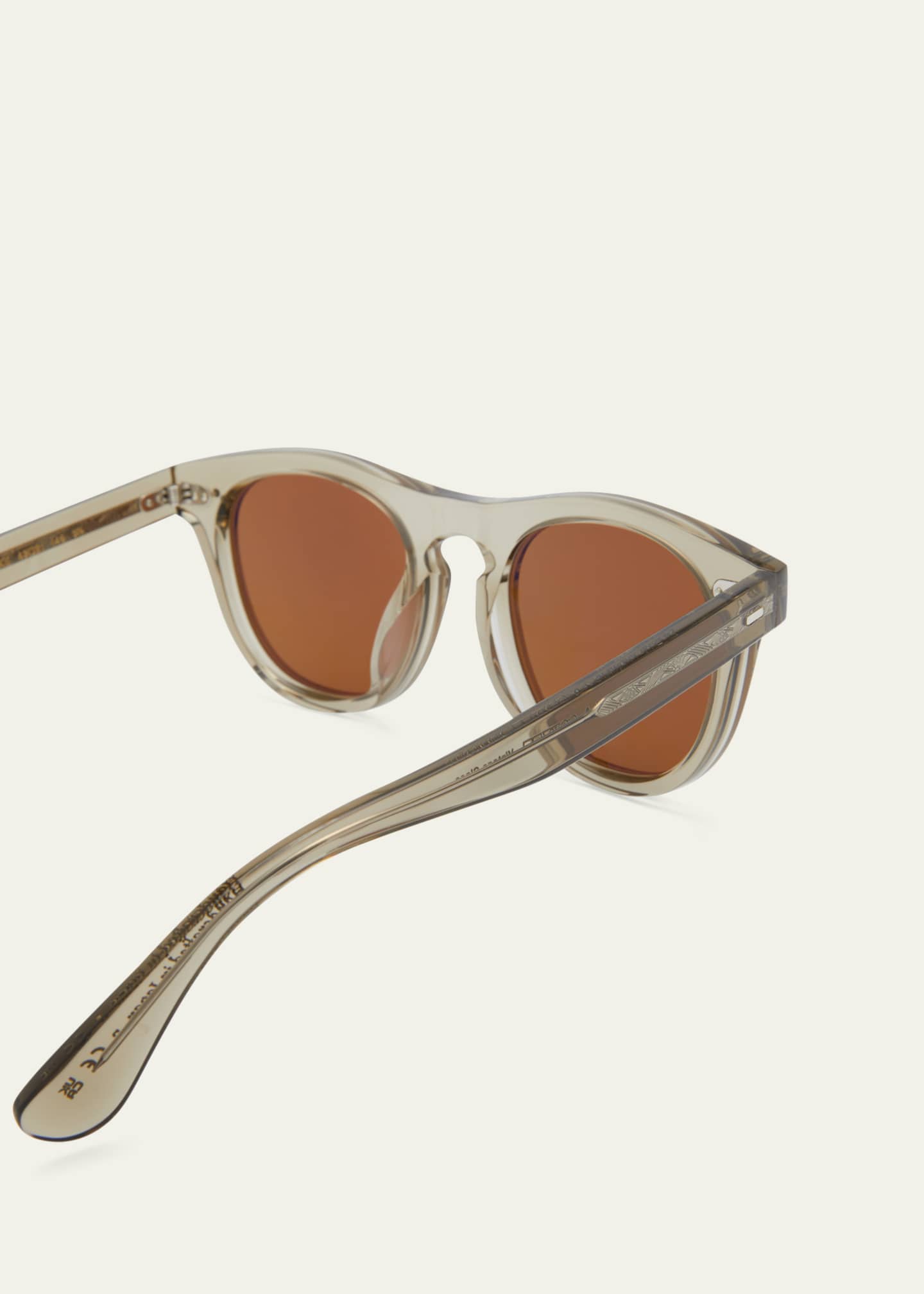 Oliver Peoples Rorke Round Acetate & Crystal Sunglasses Bergdorf Goodman