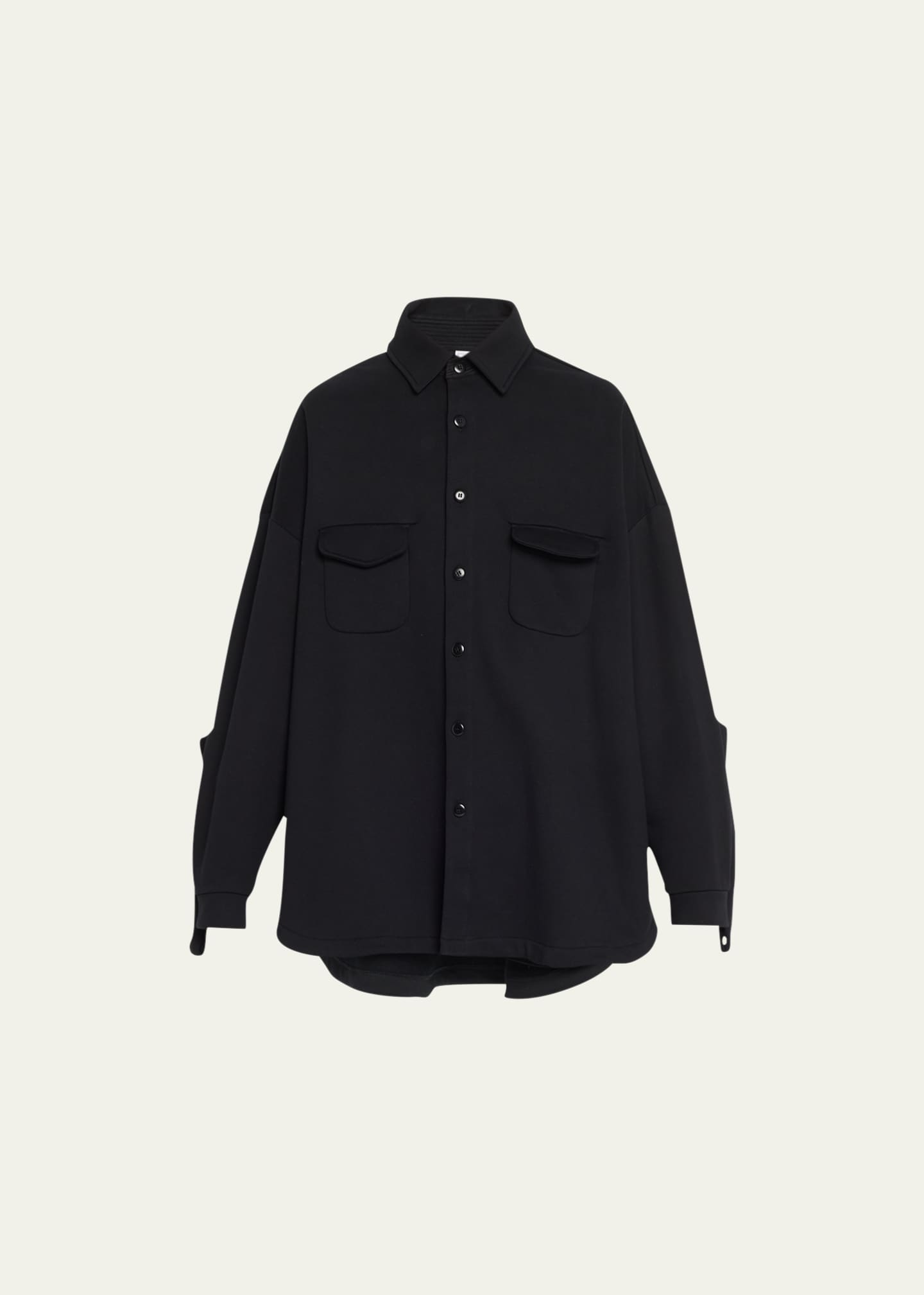 RANDOM IDENTITIES Men s Button Front Sweatshirt Overshirt