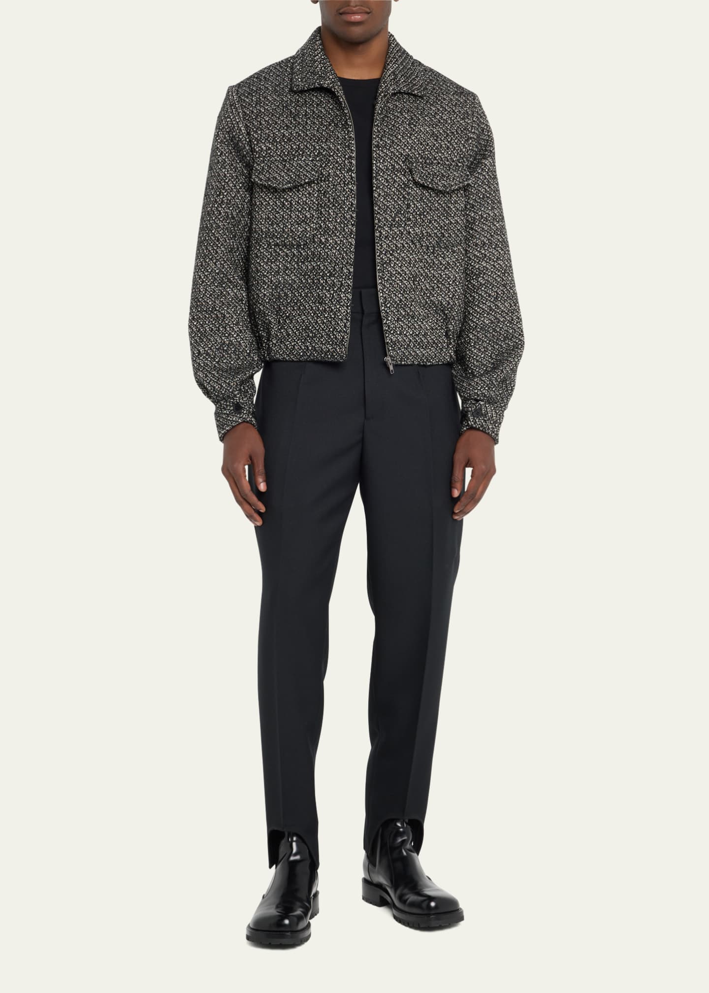 RANDOM IDENTITIES Men s Simmo Tweed Blouson Jacket Bergdorf Goodman