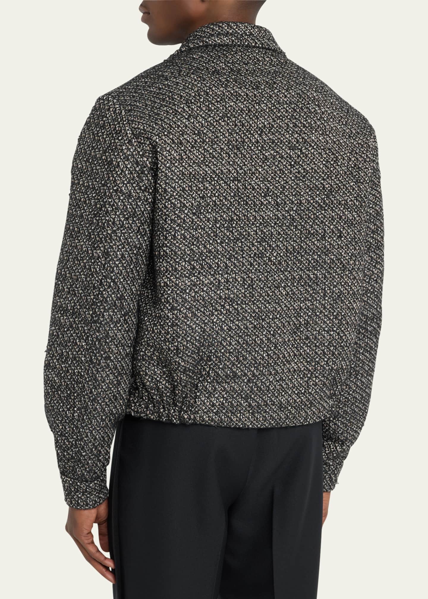 Tweed outlet blouson jacket