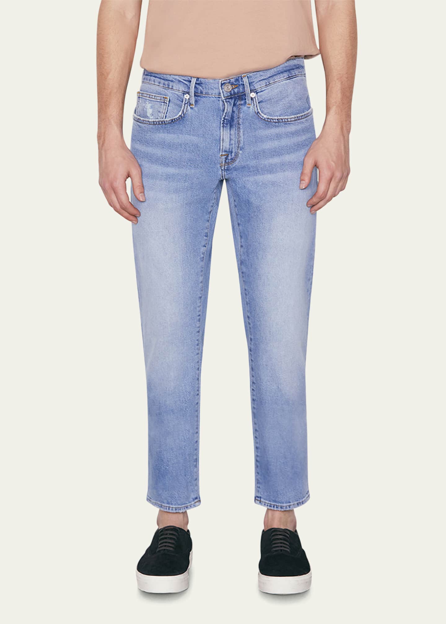 Jean slim straight homme hot sale