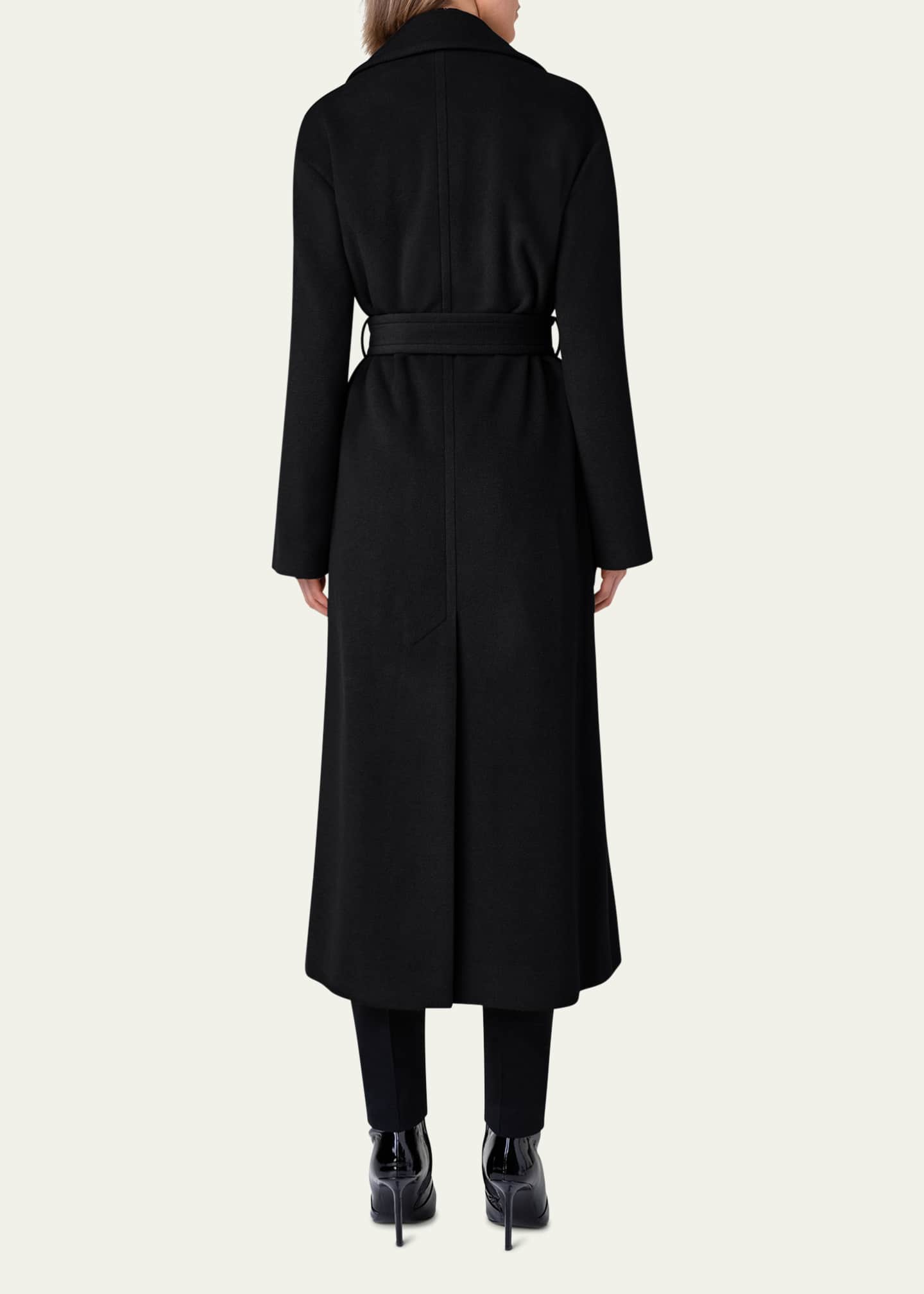 Akris punto Long Double-Breast Belted Wool-Cashmere Coat - Bergdorf Goodman