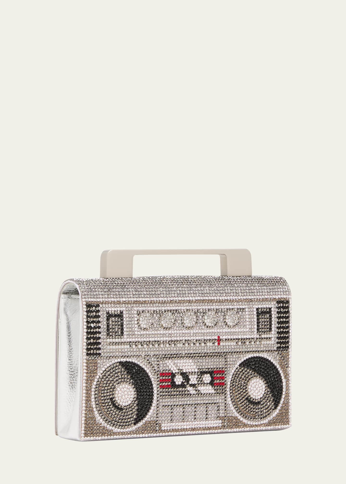 Judith Leiber Couture Boom Box Crystal Chain Crossbody Bag Image 3 of 5