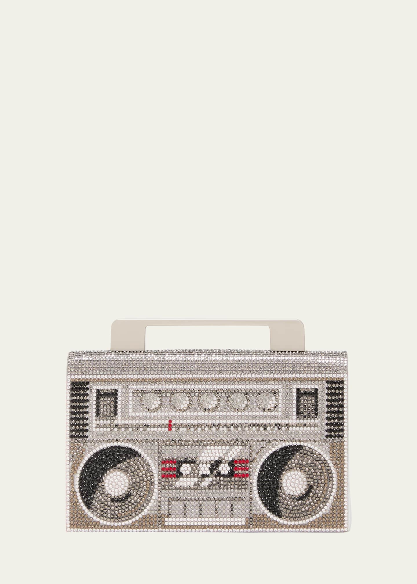 Judith Leiber Couture Boom Box Crystal Chain Crossbody Bag Image 1 of 5