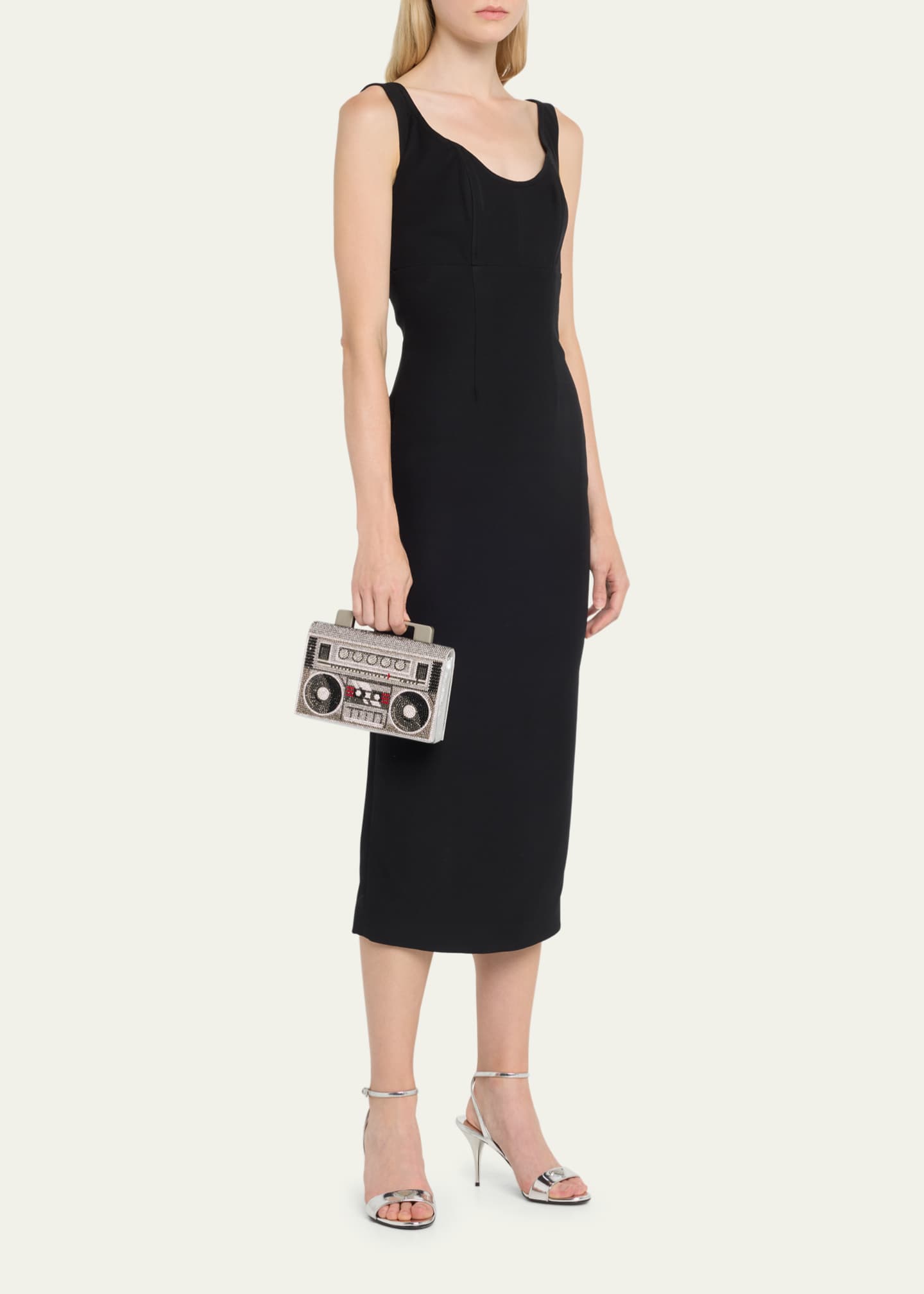 Judith Leiber Couture Boom Box Crystal Chain Crossbody Bag Image 5 of 5