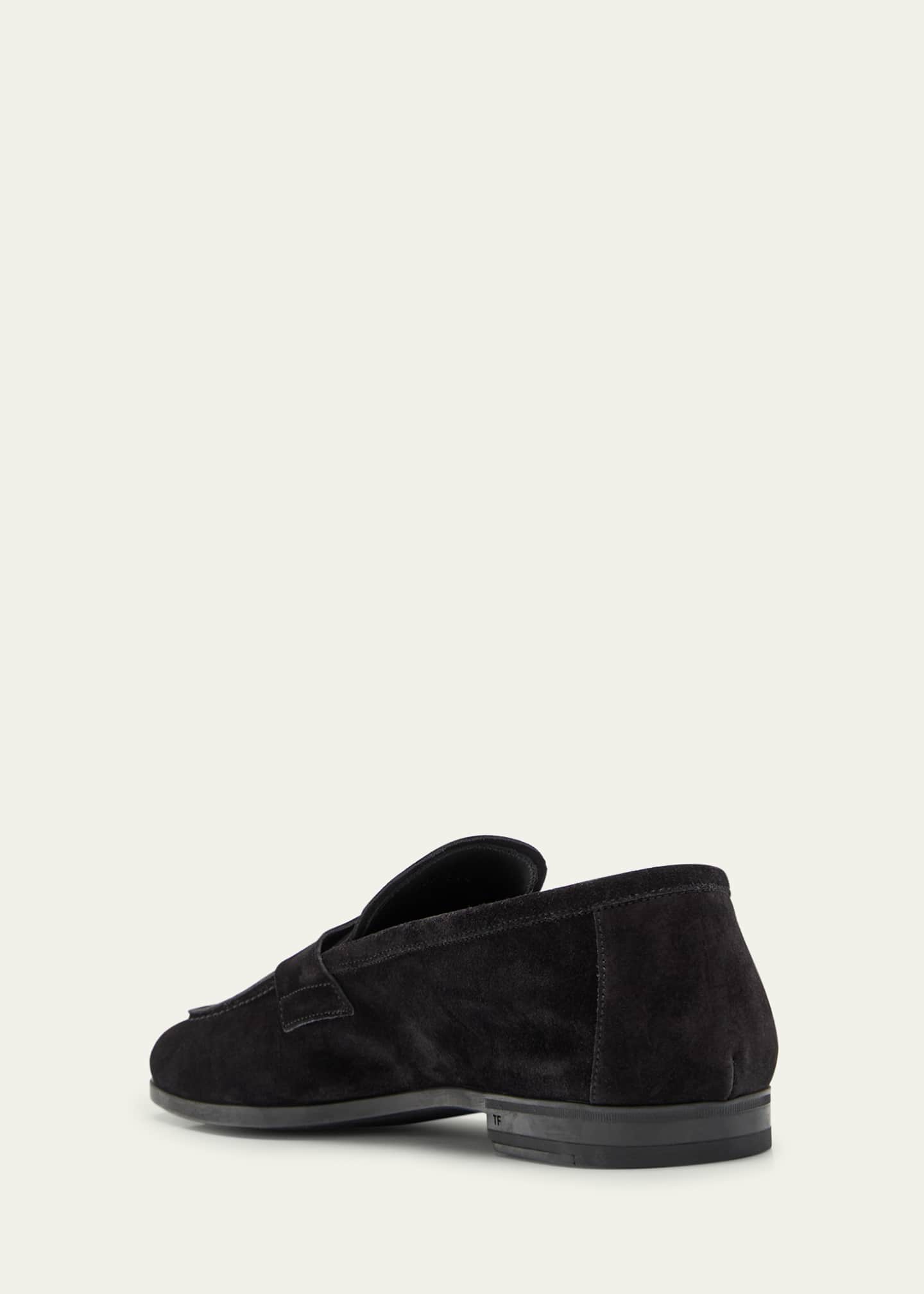 TOM FORD Men's Sean Suede Penny Loafers Image 4 of 5