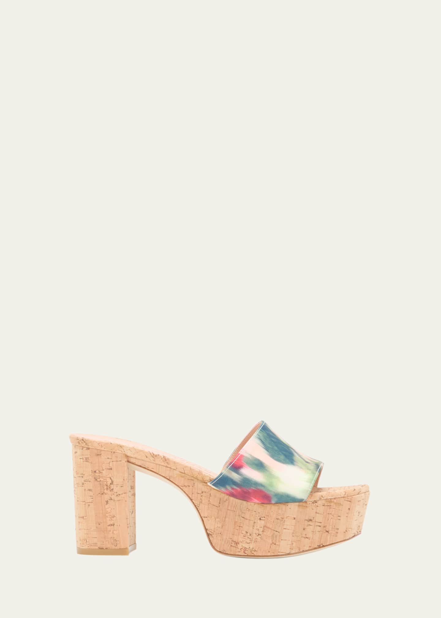 Multicolored cheap platform sandals