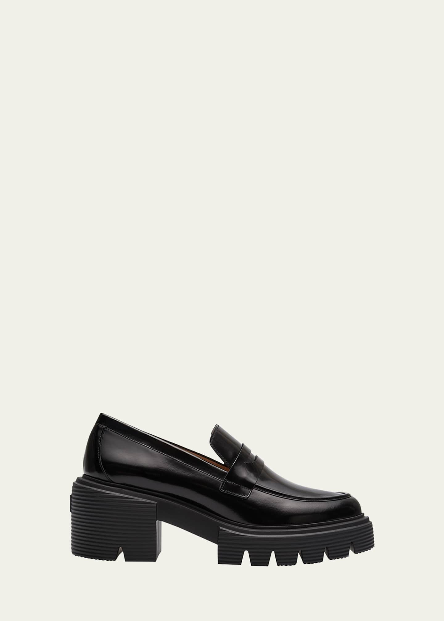 Stuart Weitzman Soho Leather Casual Penny Loafers Bergdorf Goodman