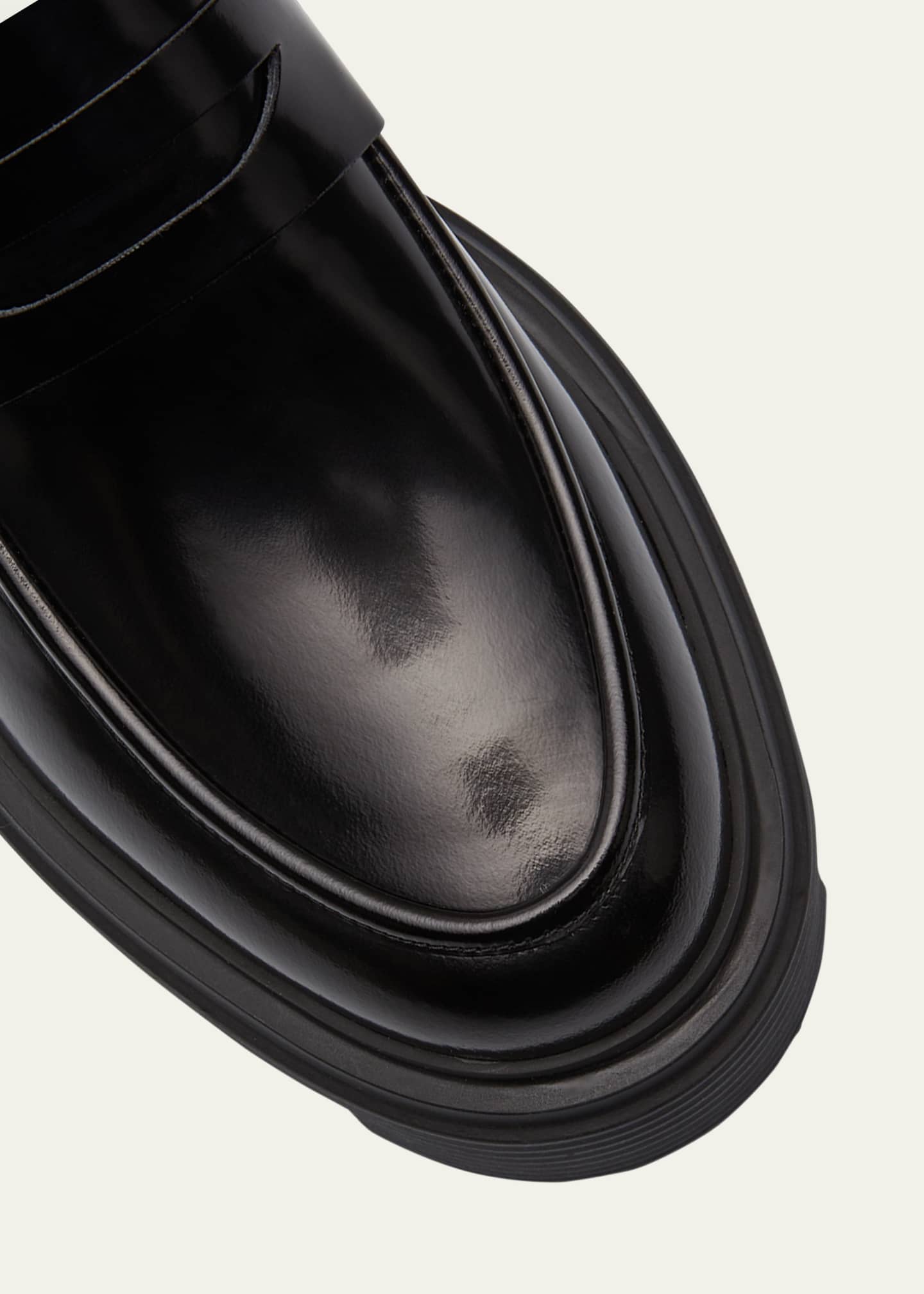 Stuart Weitzman Soho Leather Casual Penny Loafers - Bergdorf Goodman