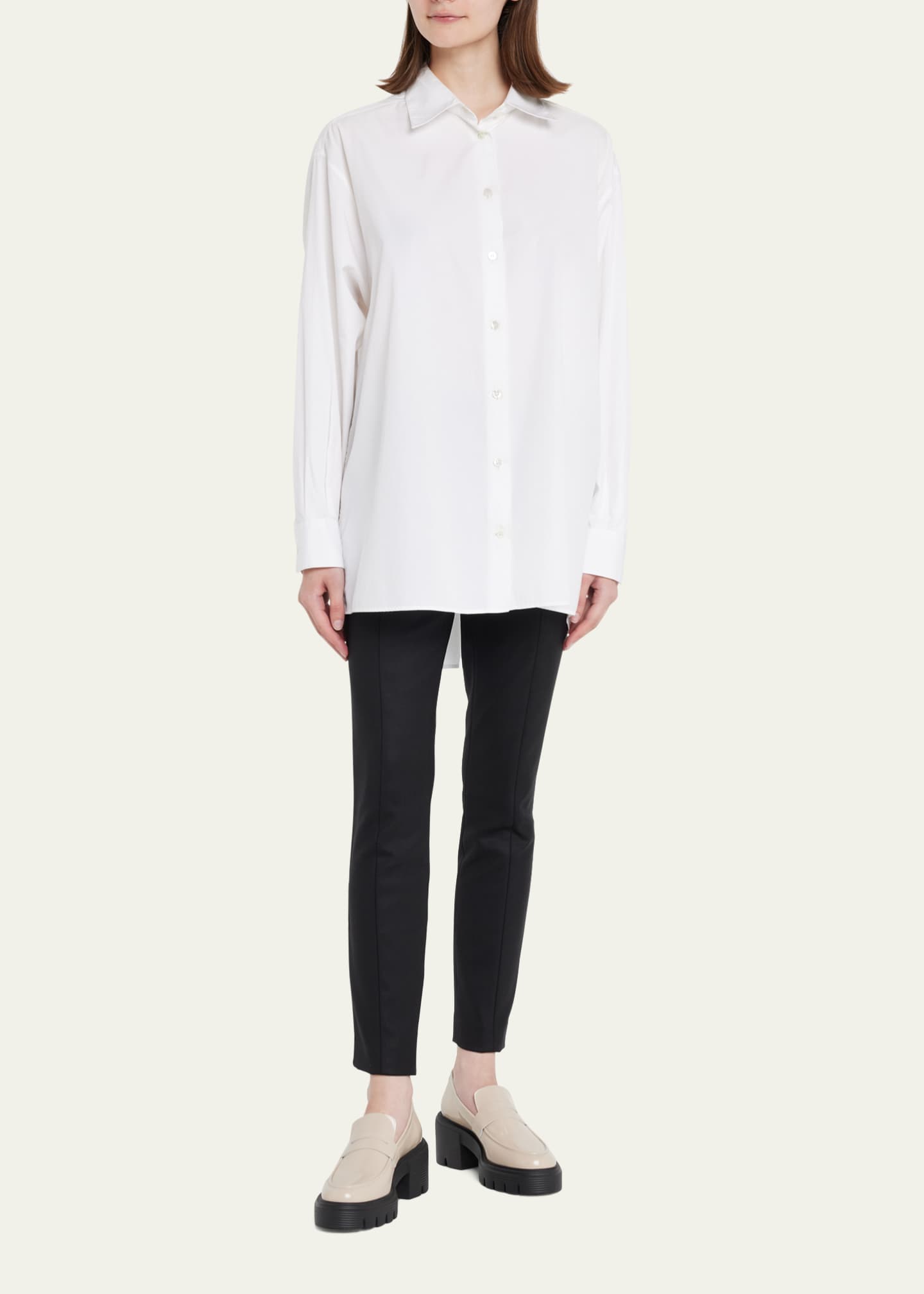 Stuart weitzman white loafers top