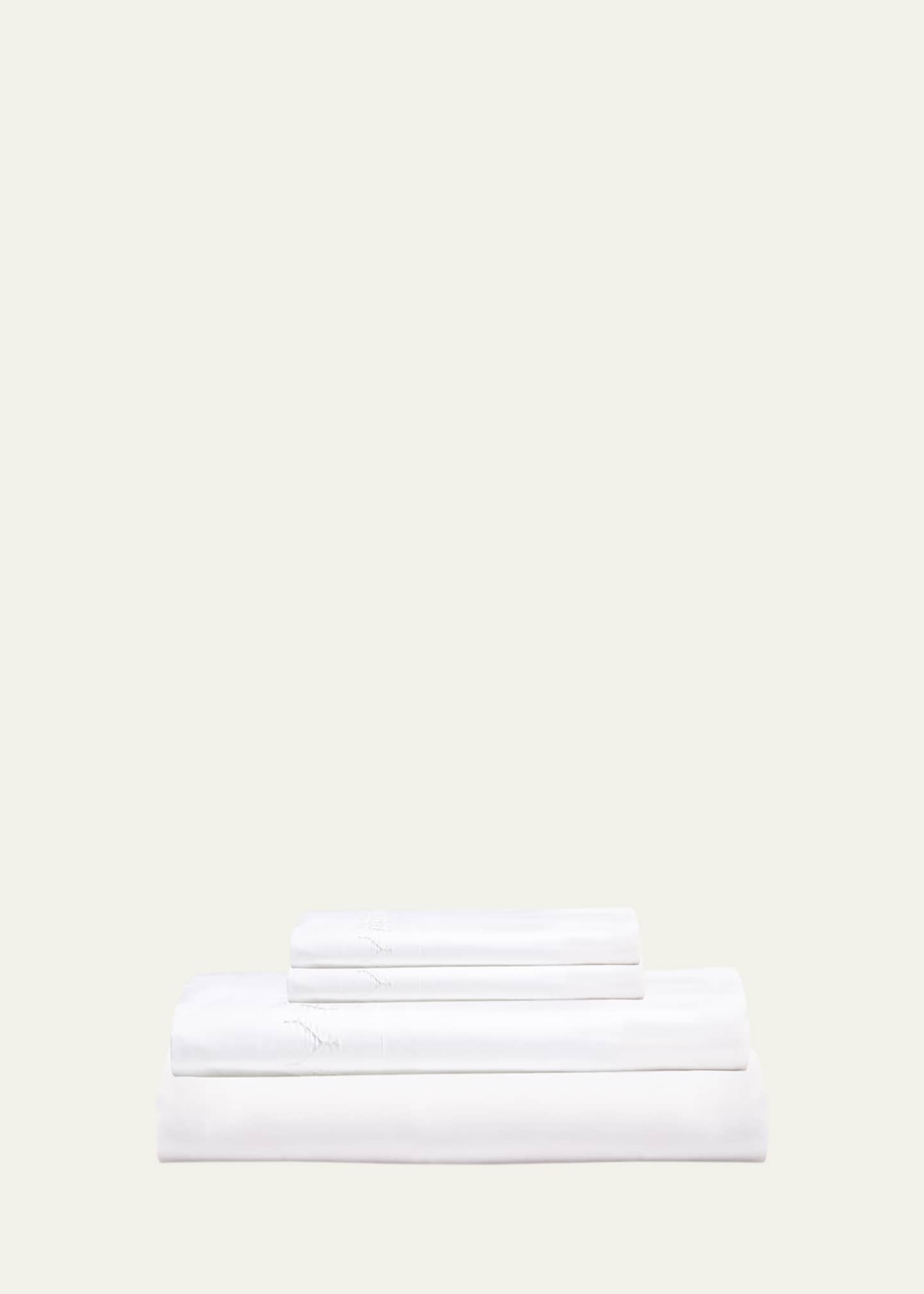 John Robshaw Stitched White Queen Sheet Set