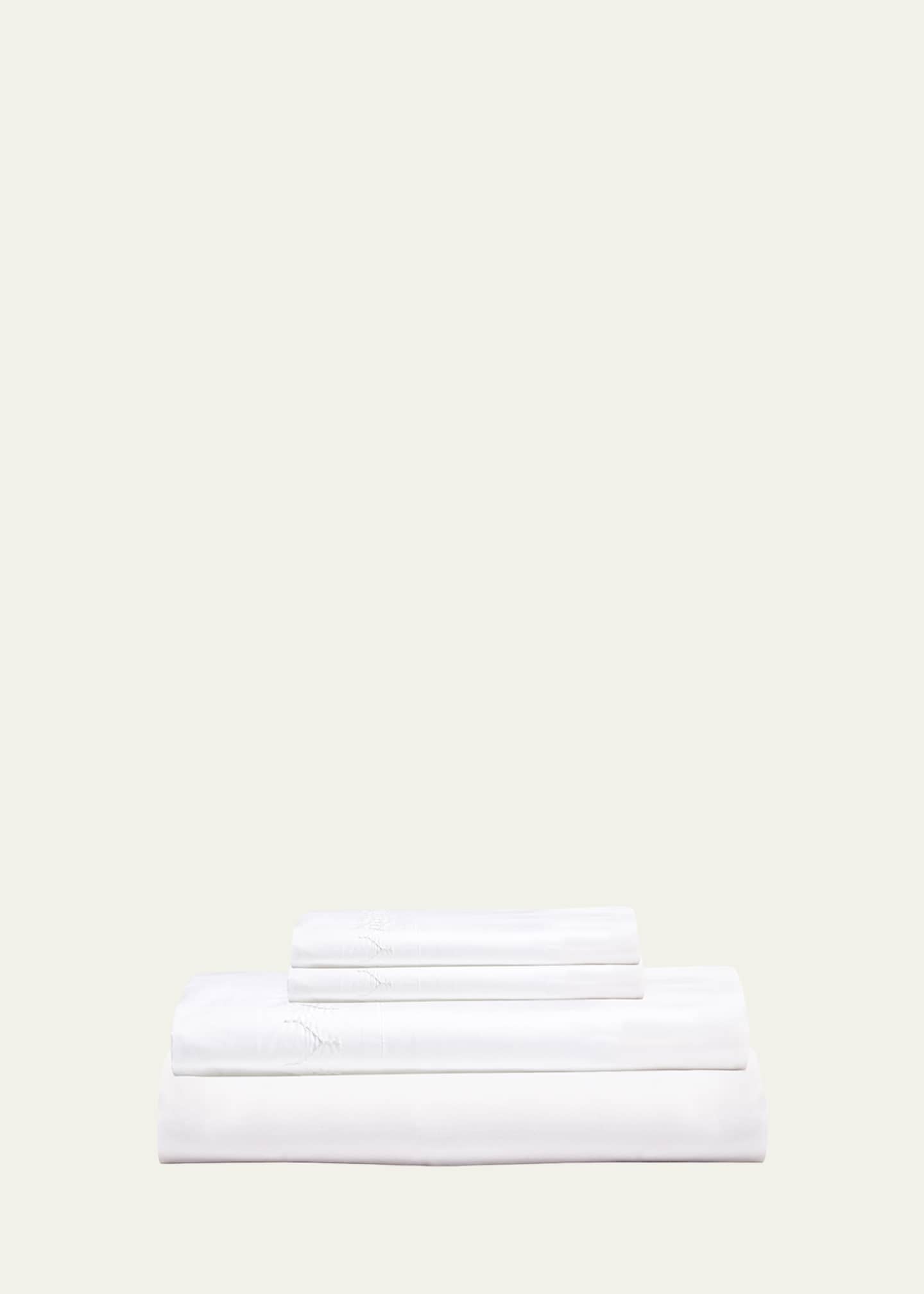John Robshaw Stitched White King Sheet Set