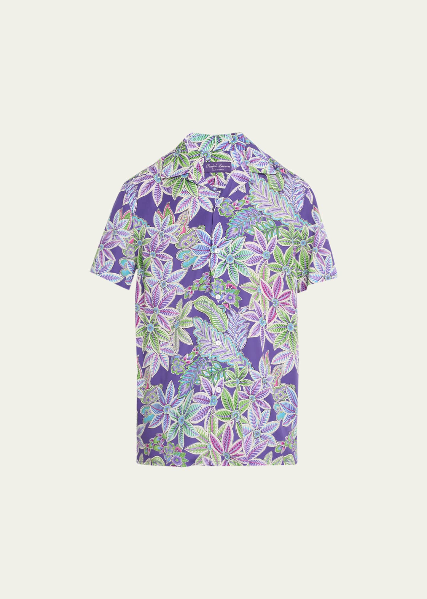 Ralph Lauren Purple Label Men's Archer Floral Silk Camp Shirt ...