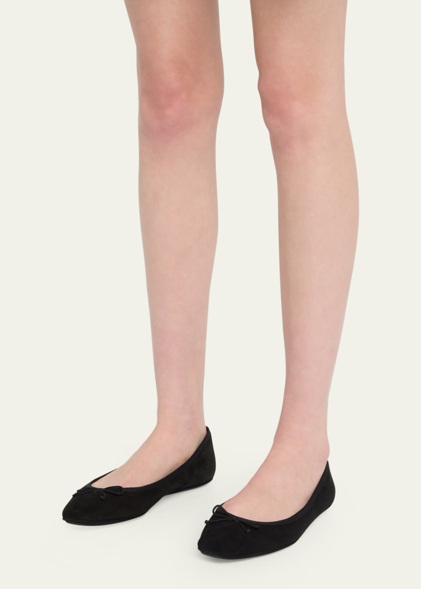 Veronica Beard Beatrix Suede Bow Ballerina Flats