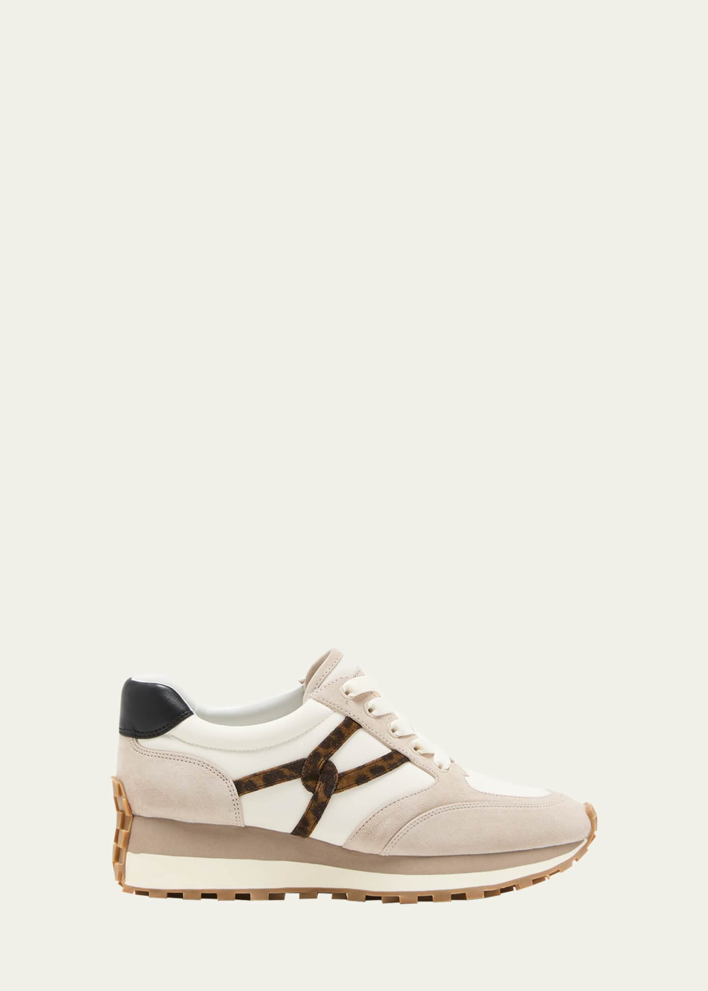 Veronica Beard Valentina Mixed Leather Retro Sneakers - Bergdorf Goodman