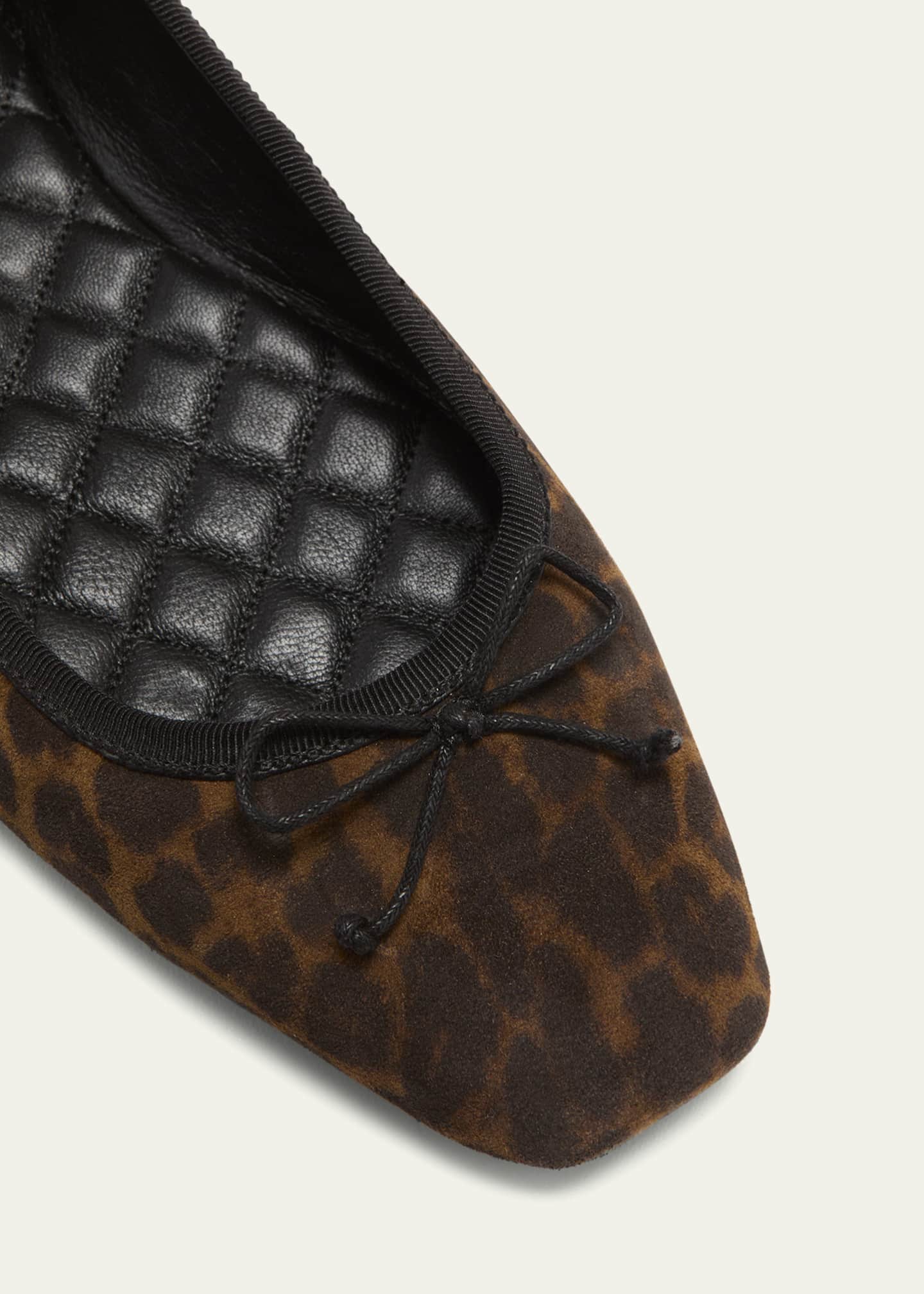 Veronica Beard Beatrix Leopard Bow Ballerina Flats Bergdorf Goodman