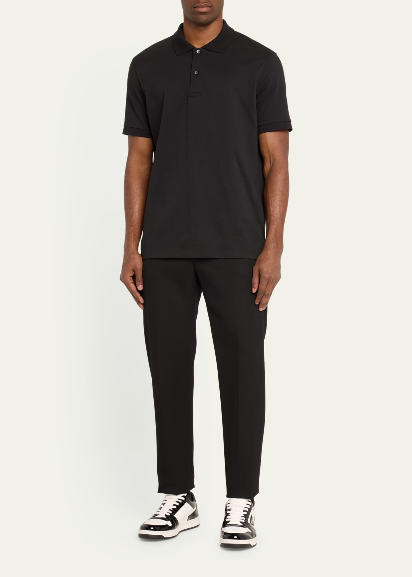 Prada Men's Downtown Patent Leather Low-Top Sneakers Image 3 of 7