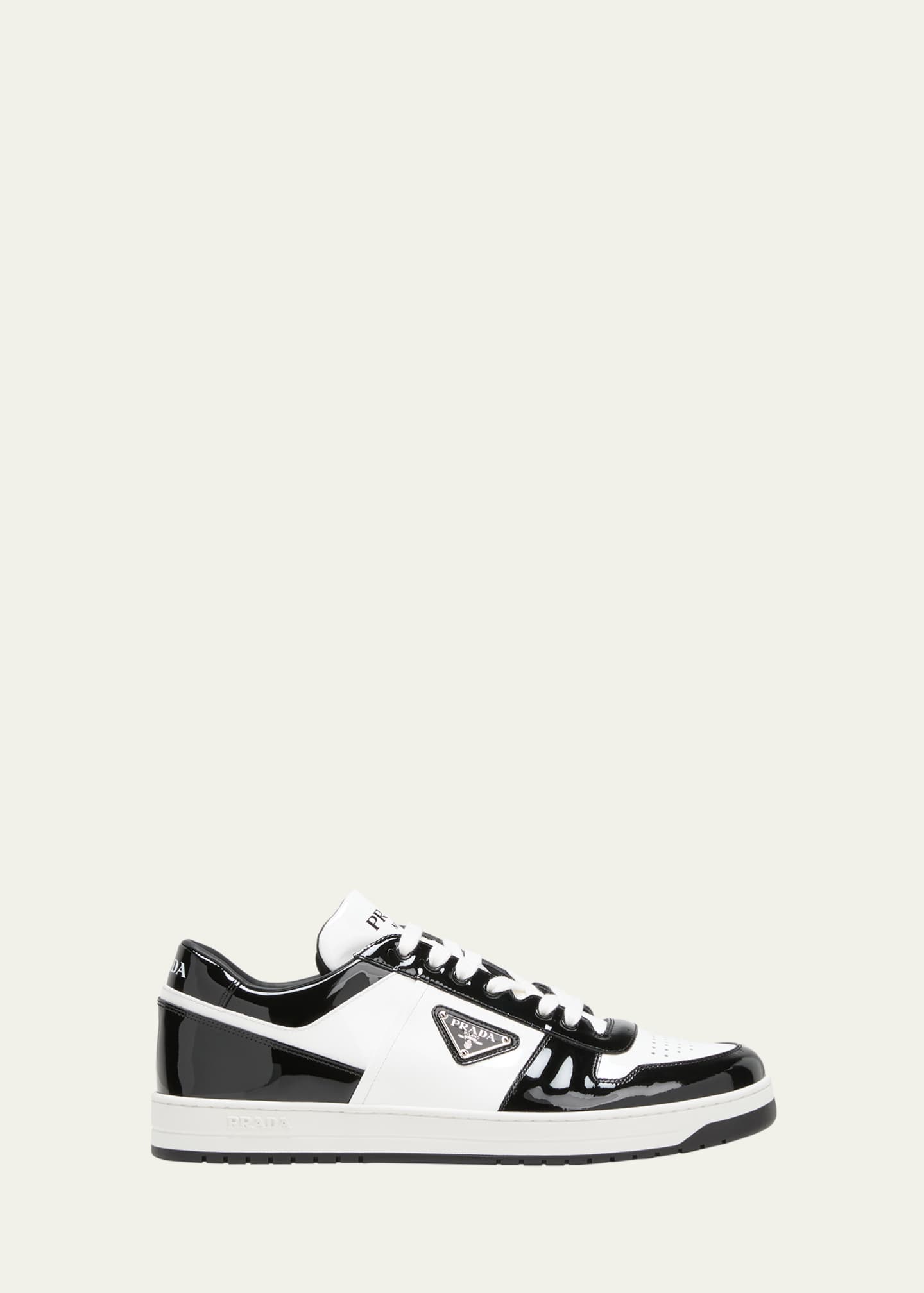 Prada Men s Downtown Patent Leather Low top Sneakers