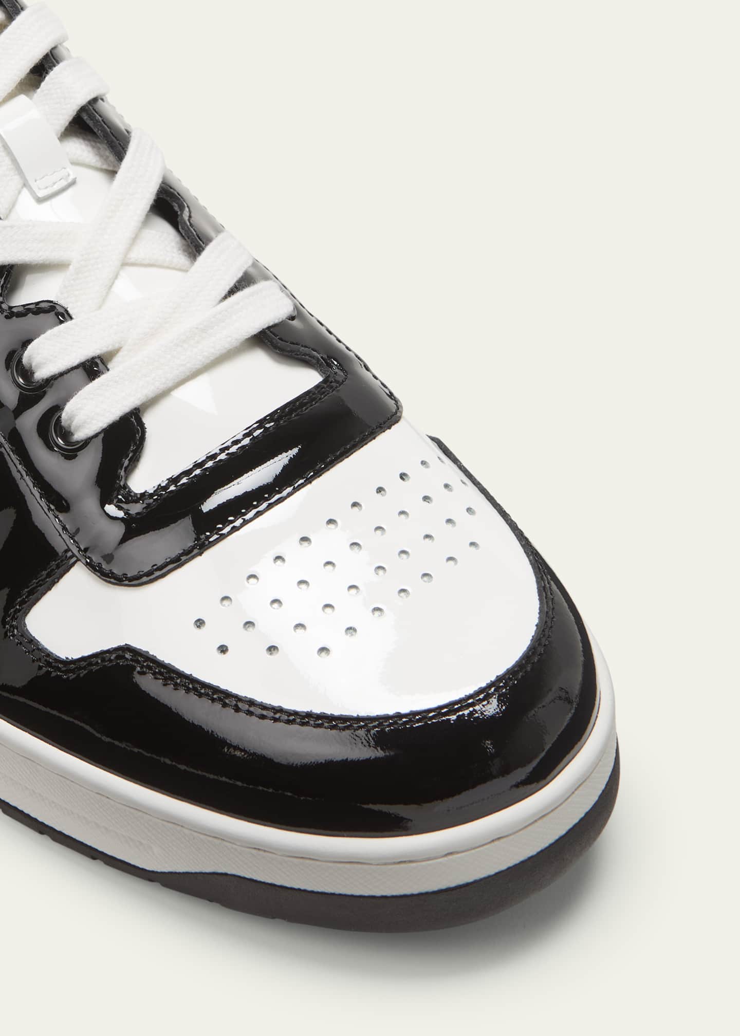 Prada Men's Downtown Patent Leather Low-Top Sneakers Image 5 of 7